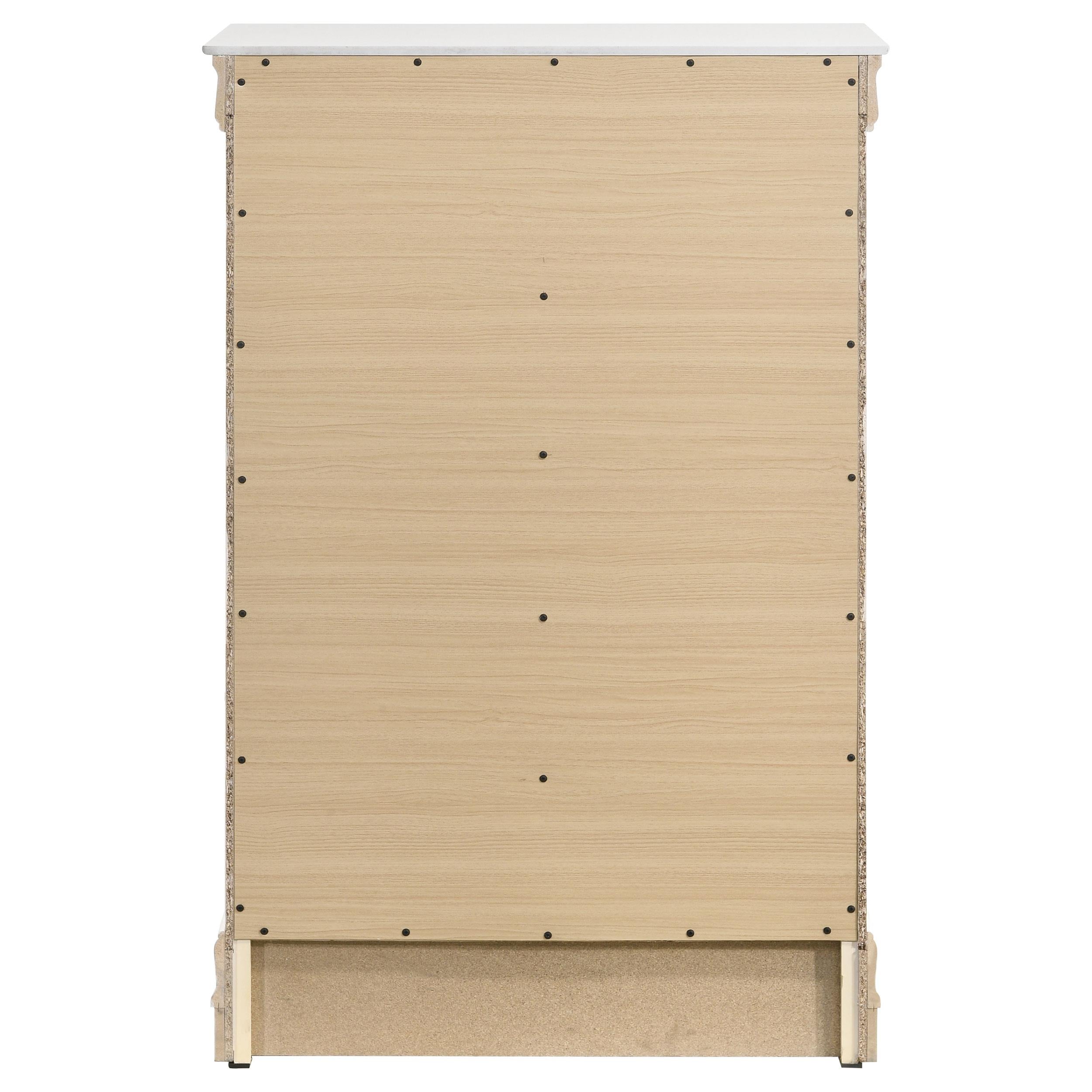  Coaster Furniture Louis Philippe 202445 5-Drawer Bedroom Chest - White IMAGE 6