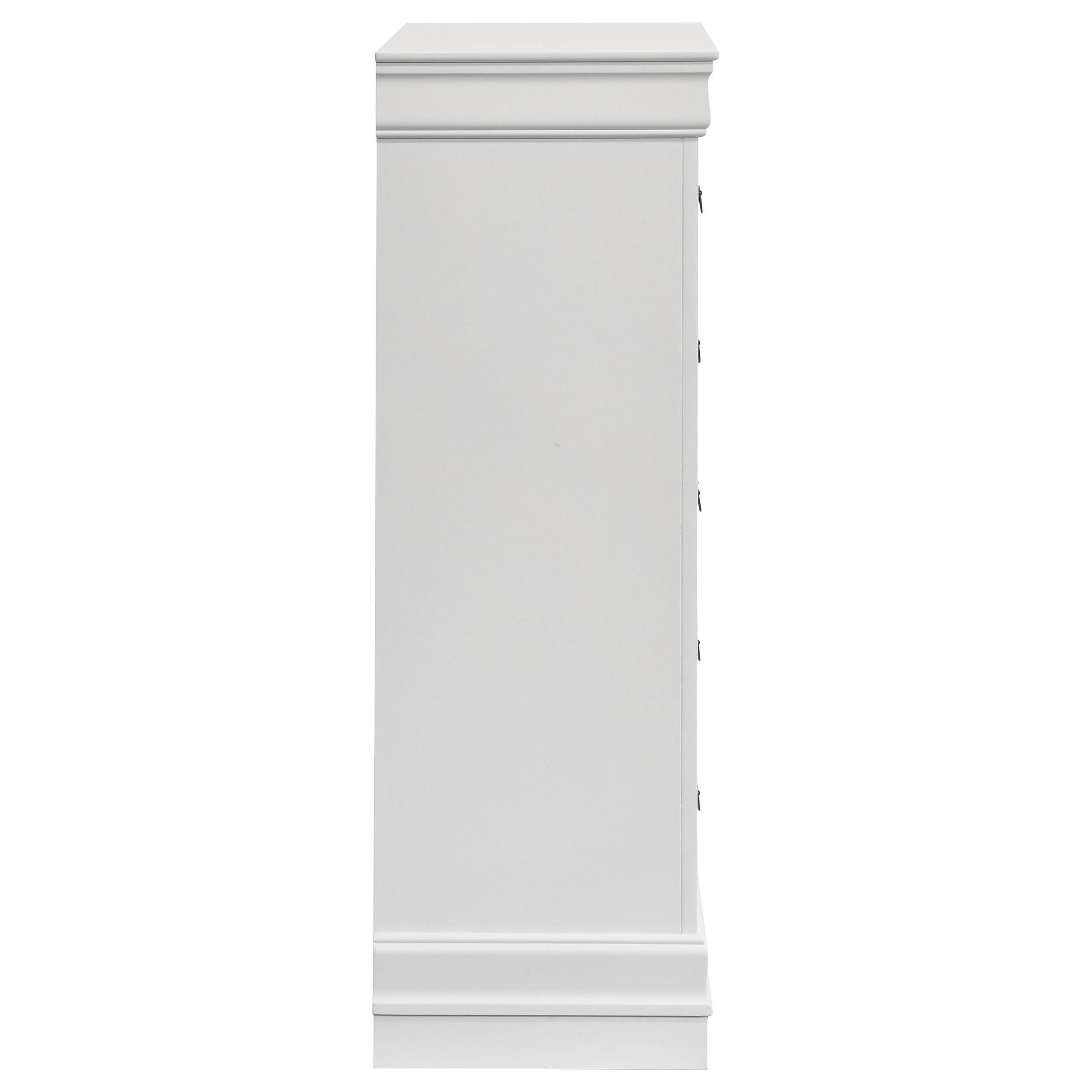  Coaster Furniture Louis Philippe 202445 5-Drawer Bedroom Chest - White IMAGE 8