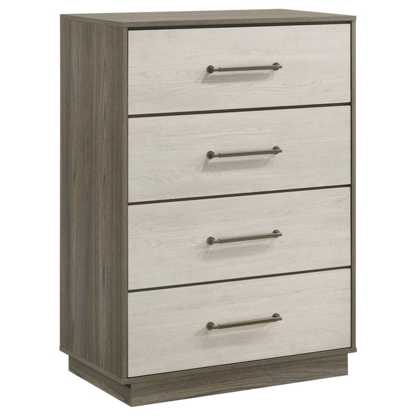 Coaster Furniture Fenwick 224985 4-Drawer Chest of Drawers - Grey Oak