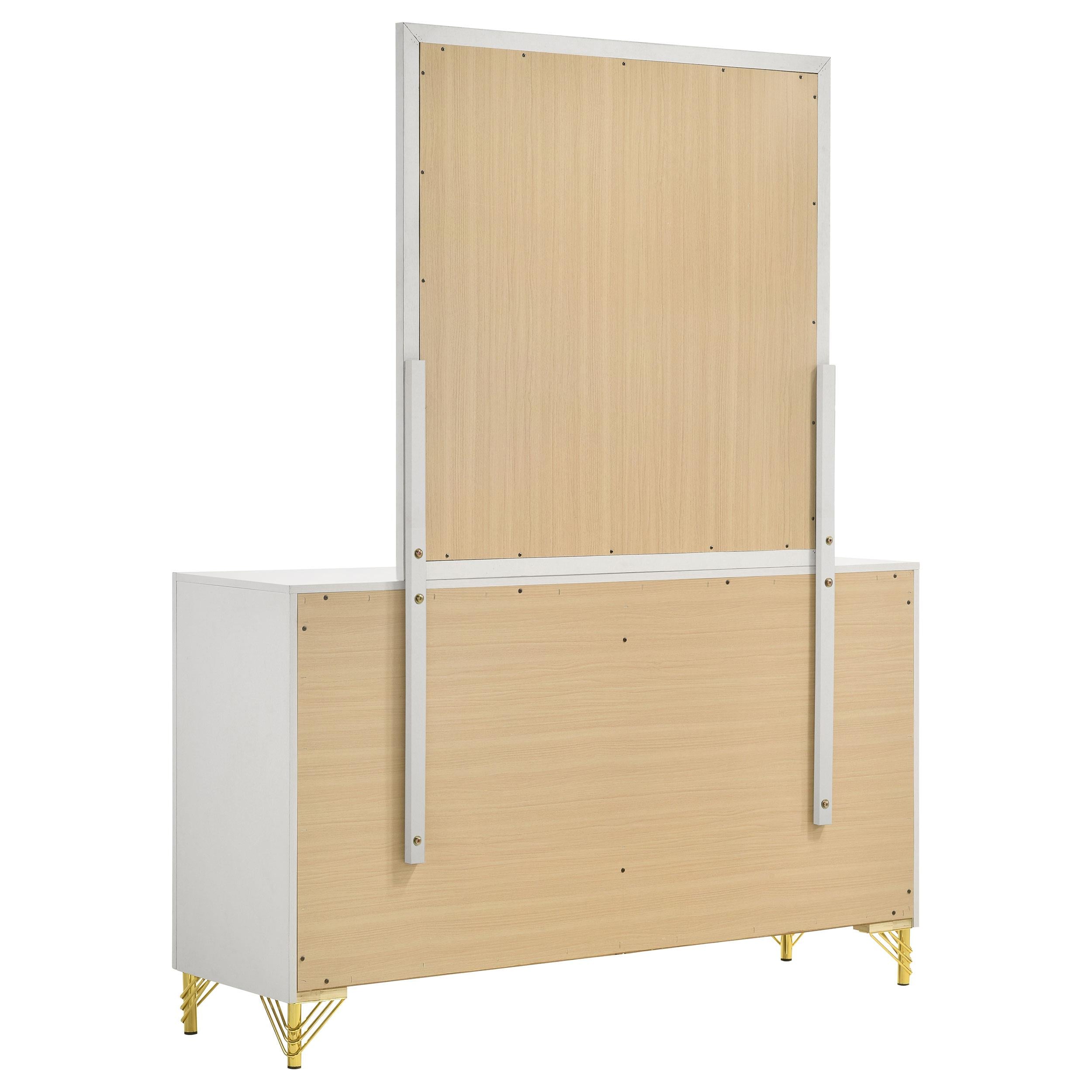  Coaster Furniture Lucia 224733M 6-Drawer Dresser with Mirror - White IMAGE 5