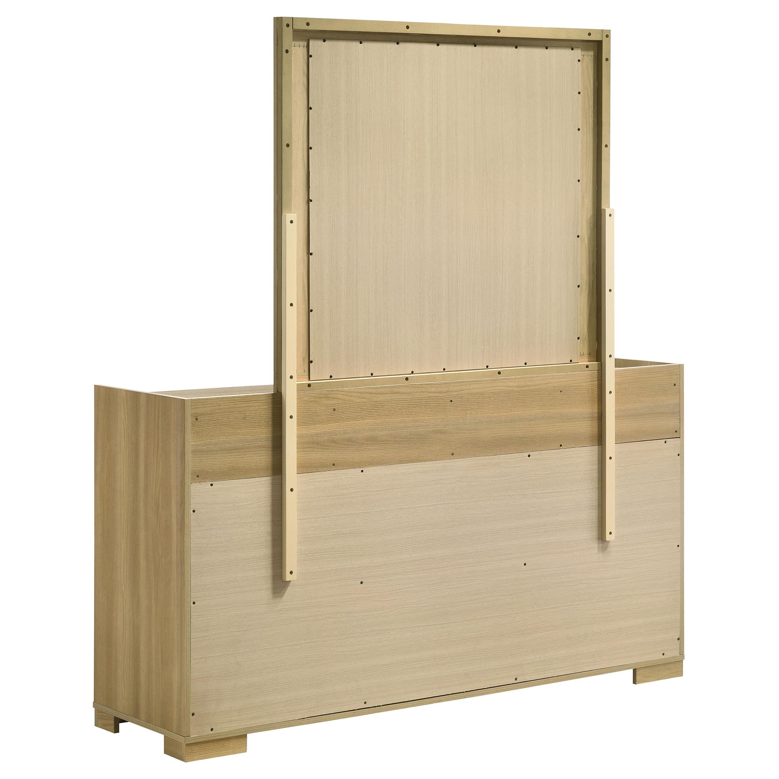  Coaster Furniture Hyland 215653M 6-Drawer Dresser with Mirror - Natural IMAGE 5