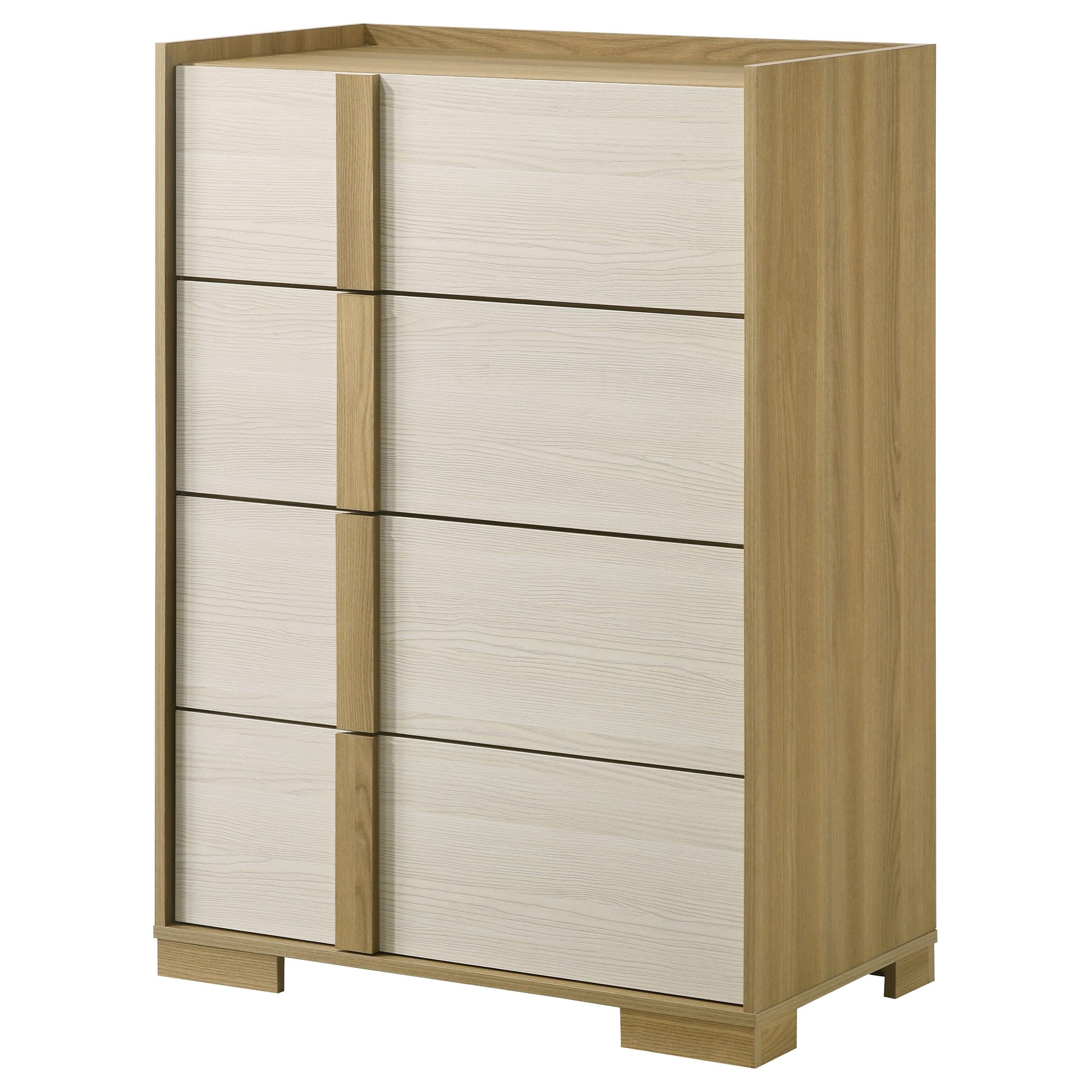  Coaster Furniture Hyland 215655 4-Drawer Chest of Drawers - Natural IMAGE 3