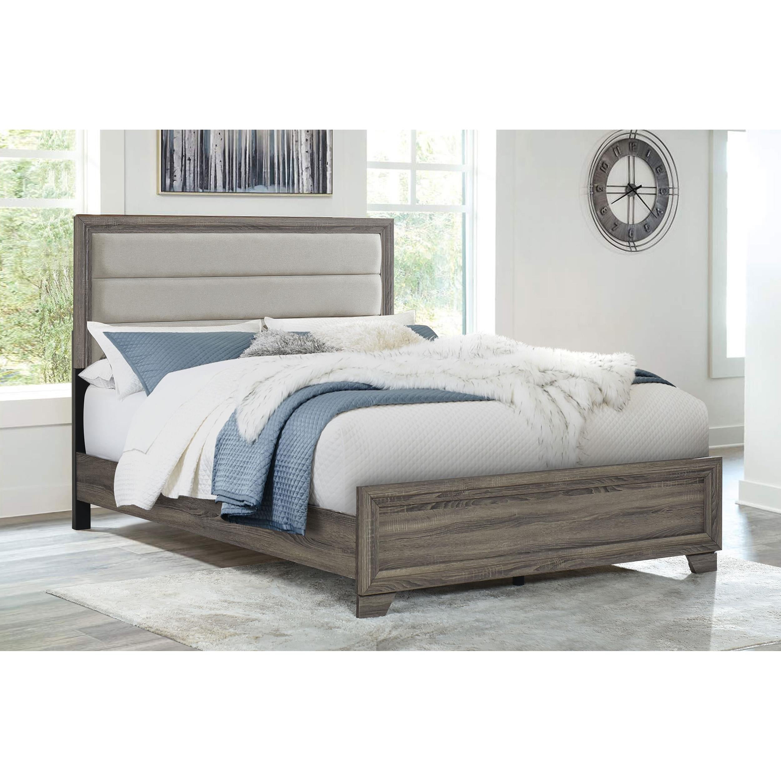  Size_Queen --  Coaster Furniture Wright Upholstered Panel Bed IMAGE 4