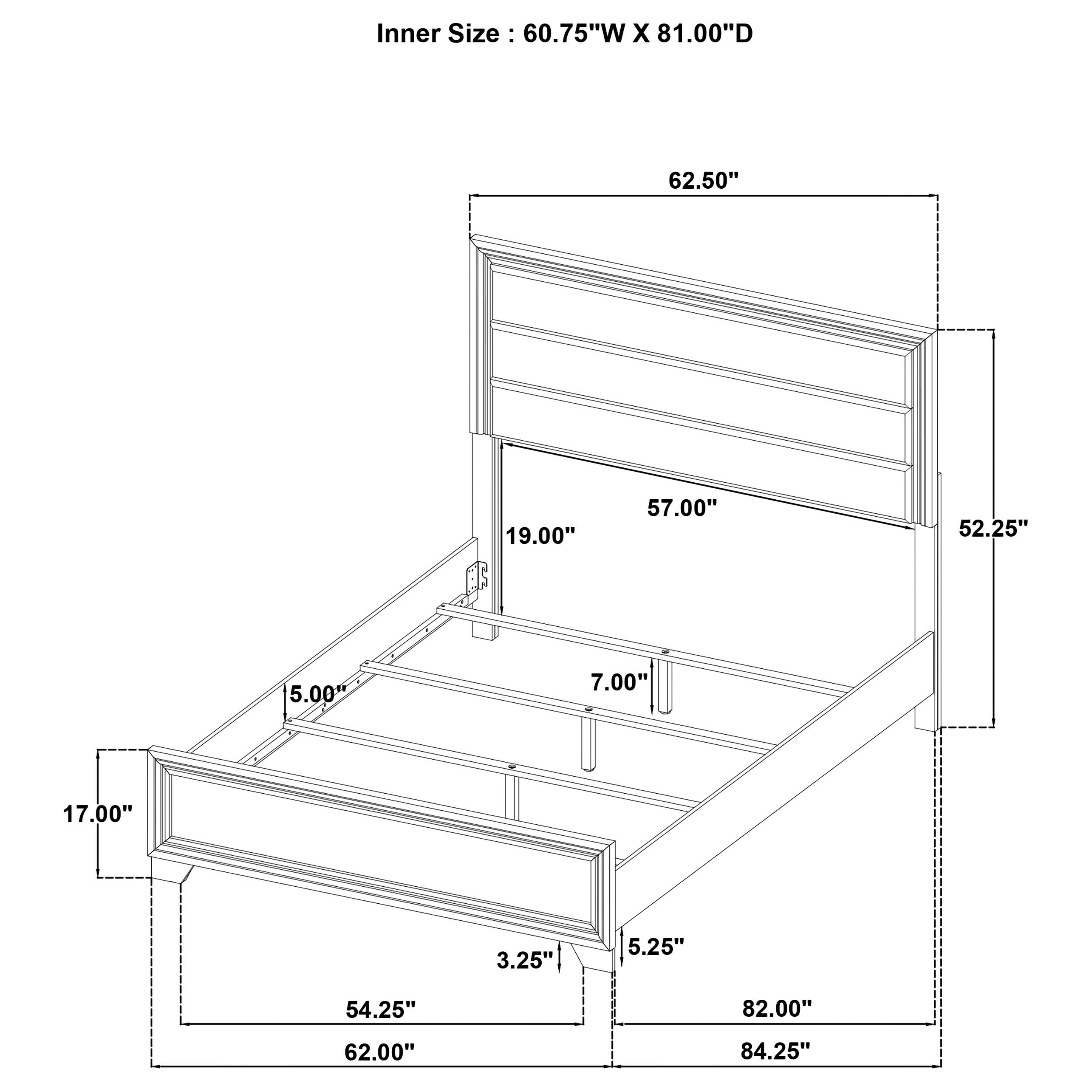  Size_Queen --  Coaster Furniture Wright Upholstered Panel Bed IMAGE 6