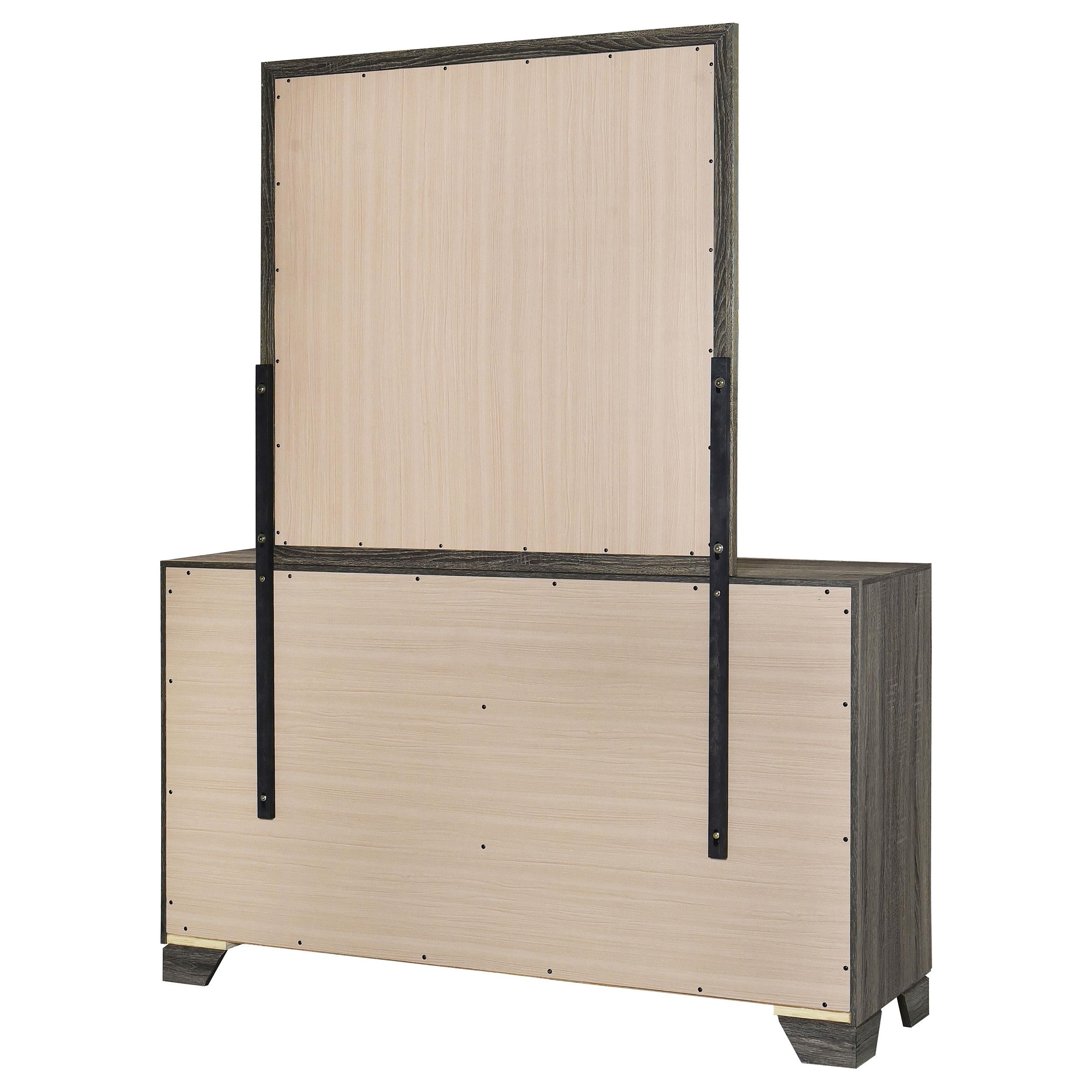  Coaster Furniture Wright 223343M 6-Drawer Dresser and Mirror - Brown Oak IMAGE 7