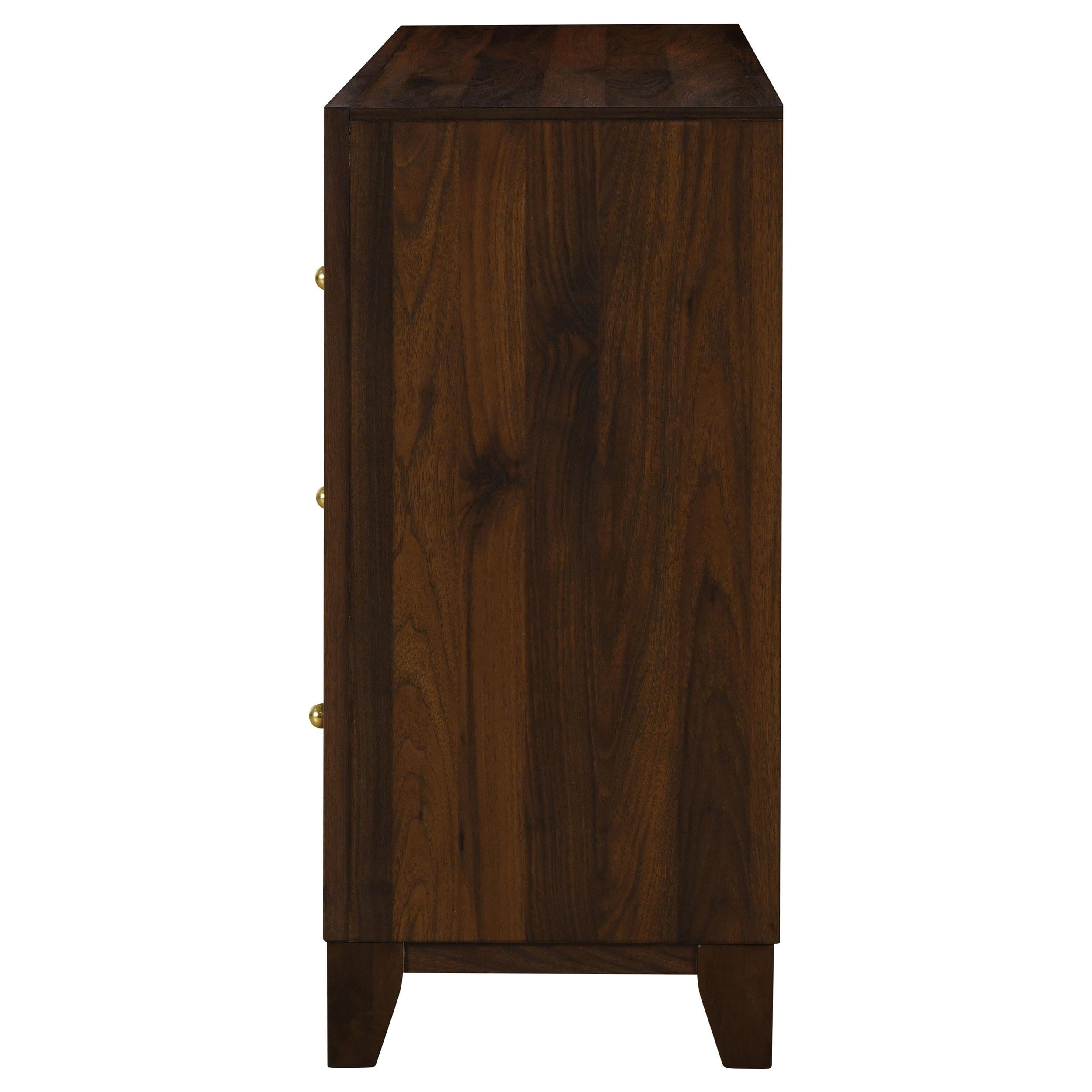  Coaster Furniture Welsley 223443 6-Drawer Dresser Cabinet - Walnut IMAGE 3