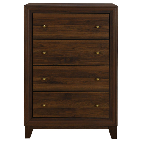 Coaster Furniture Welsley 223445 4-Drawer Chest of Drawers - Walnut