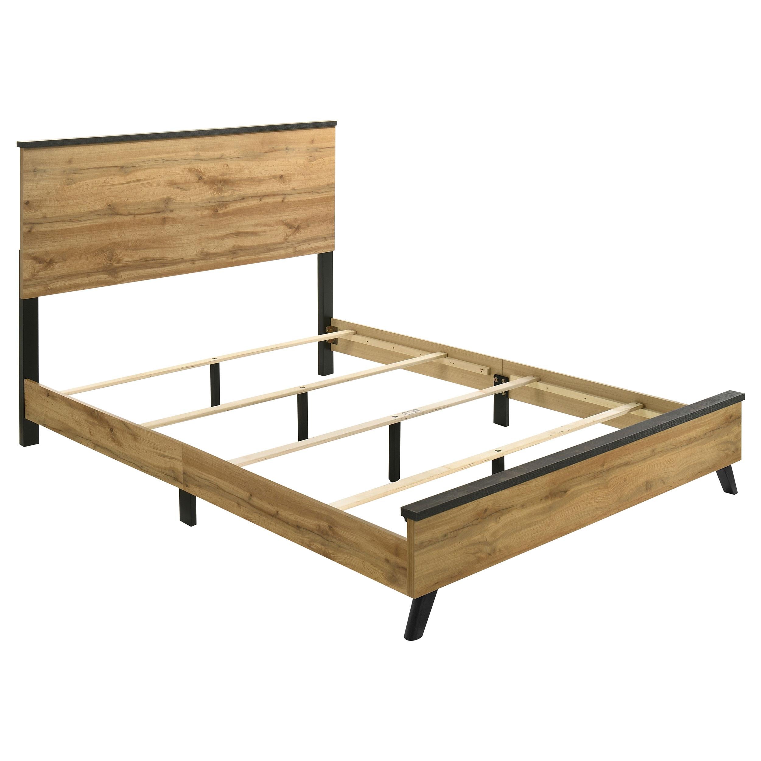  Size_Queen --  Kaywood 225001Q 52-inch Queen Panel Bed - Natural Pine IMAGE 1