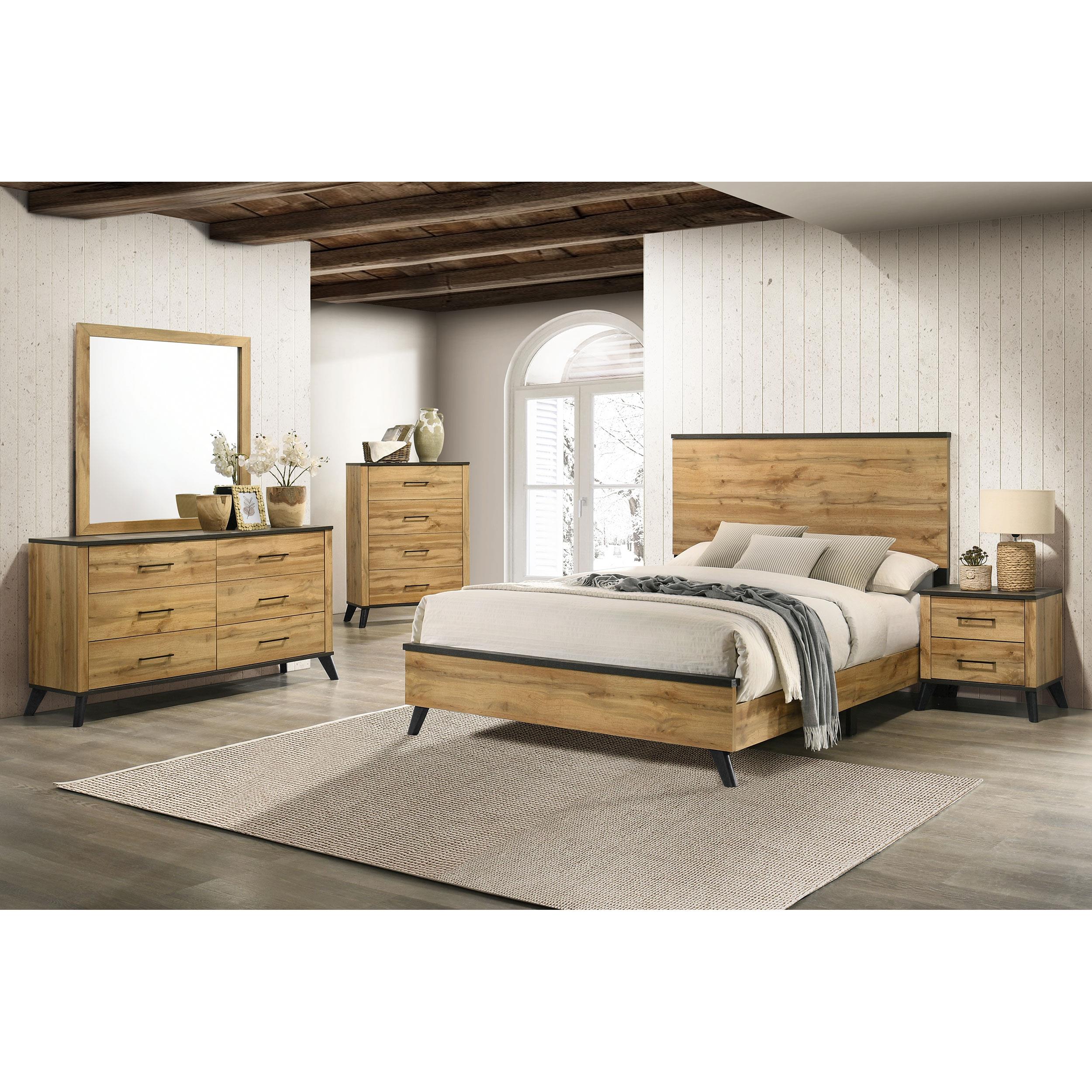  Coaster Furniture Kaywood 225004 Dresser Mirror - Natural Pine IMAGE 4