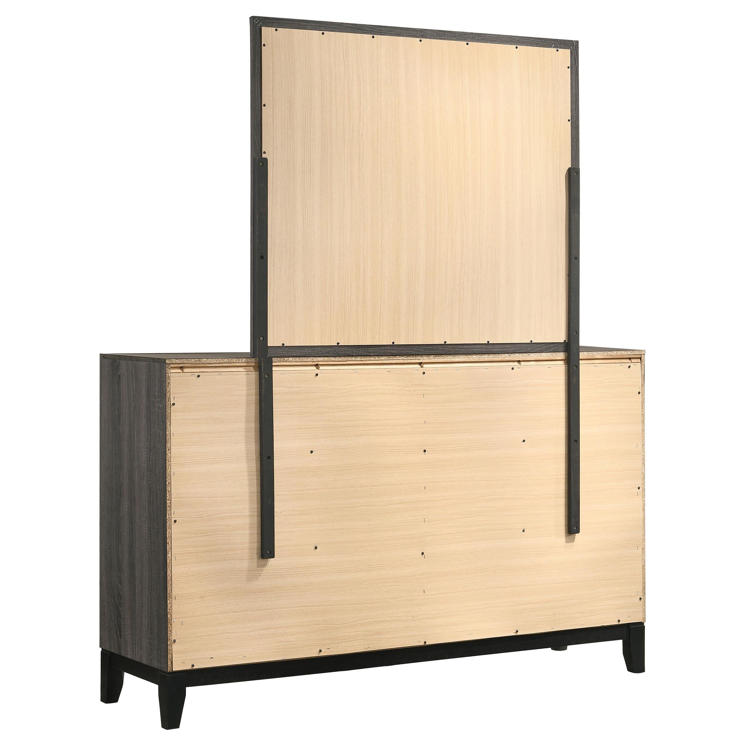  Coaster Furniture Watson 212423M 6-Drawer Dresser with Mirror - Grey Oak IMAGE 5