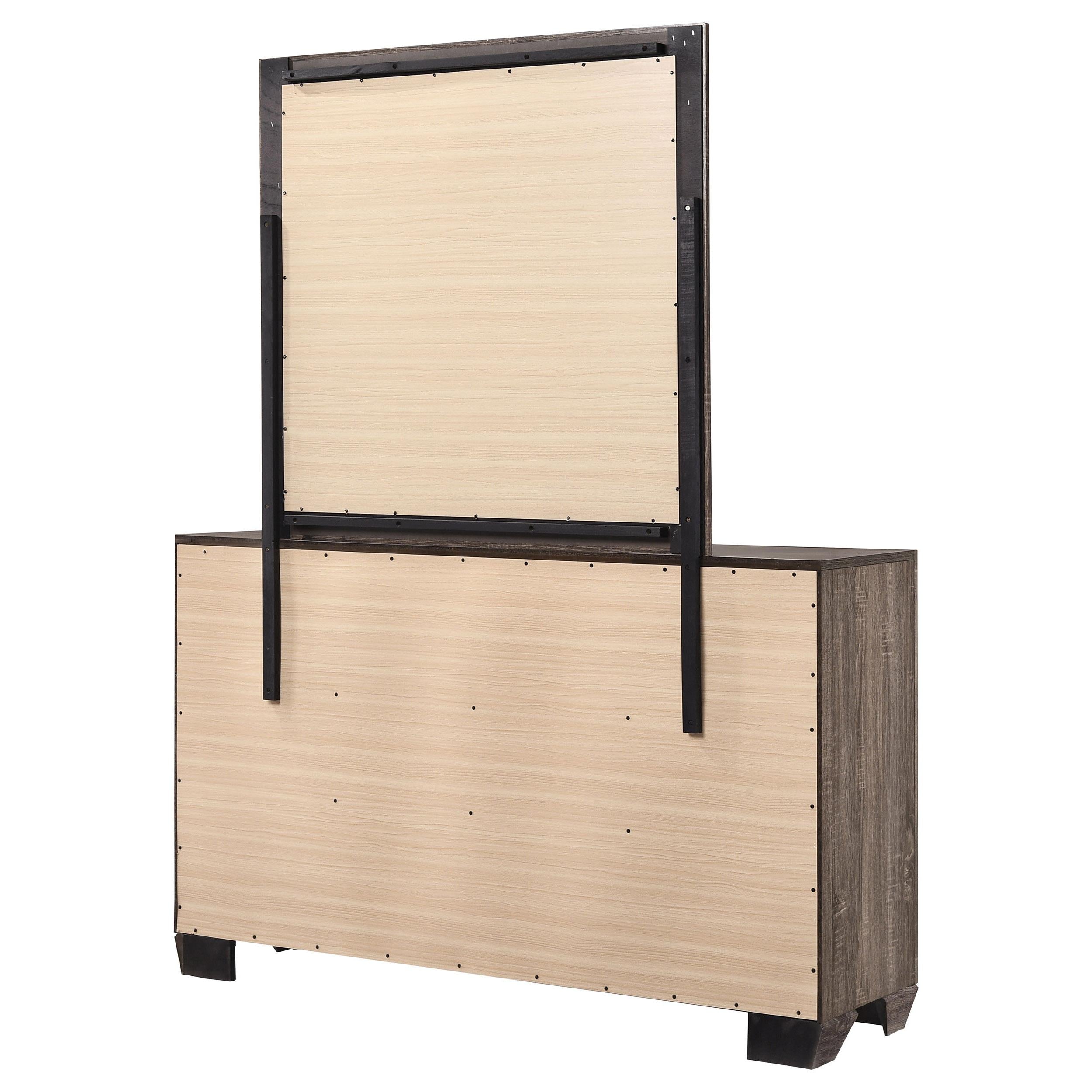  Coaster Furniture Kauffman 204193M 6-Drawer Dresser with Mirror - Washed Taupe IMAGE 7