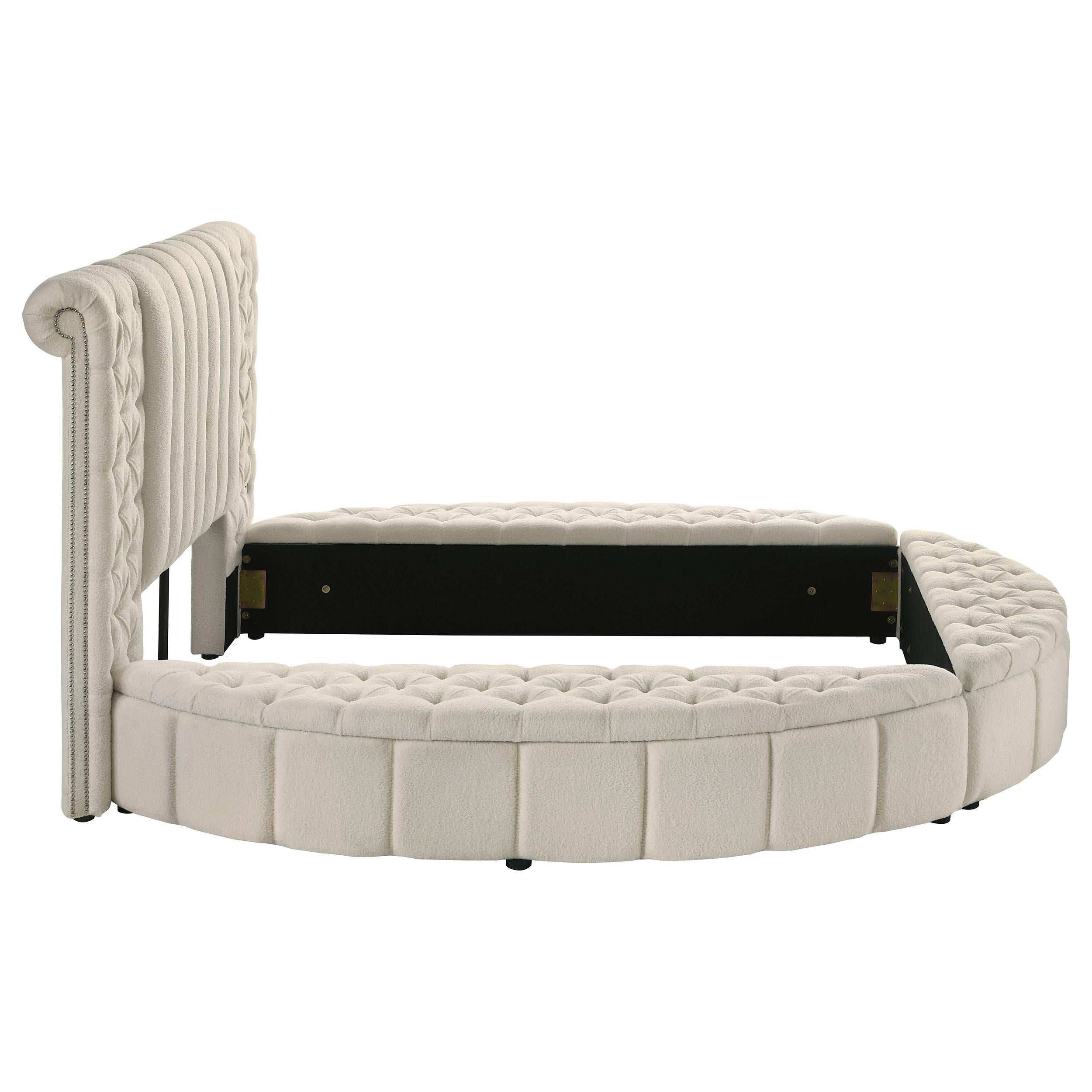  Size_Queen --  Coaster Furniture Sonya Upholstered Panel Bed with Storage IMAGE 7