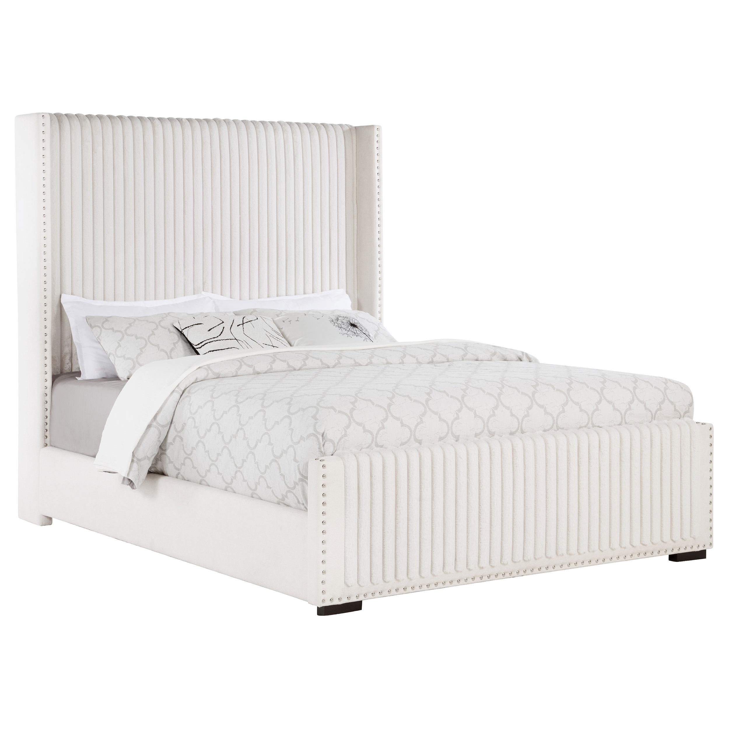  Size_Queen --  Coaster Furniture Natasha Upholstered Panel Bed IMAGE 2