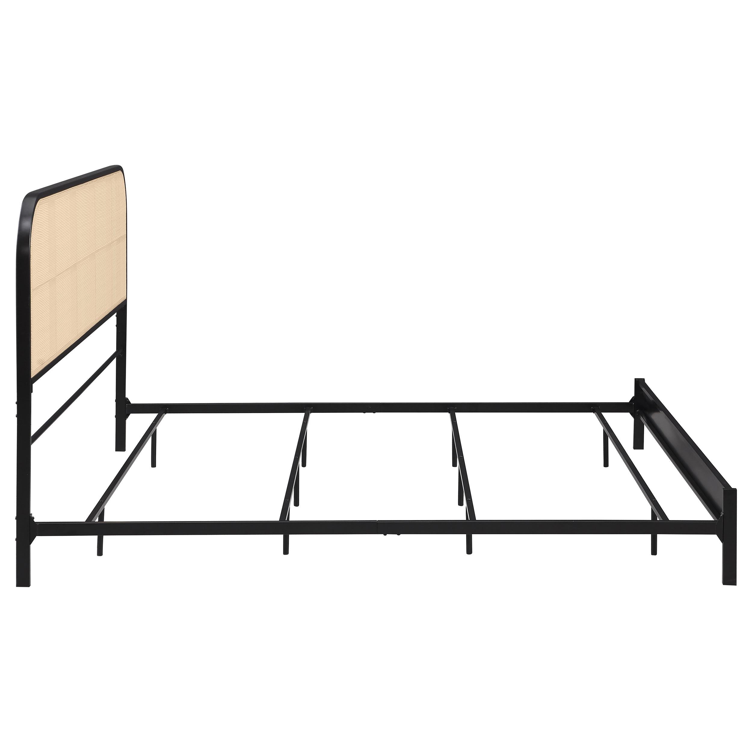  Size_King --  Amherst 360351KE Radio Weave Rattan Metal Eastern King Bed - Black IMAGE 7