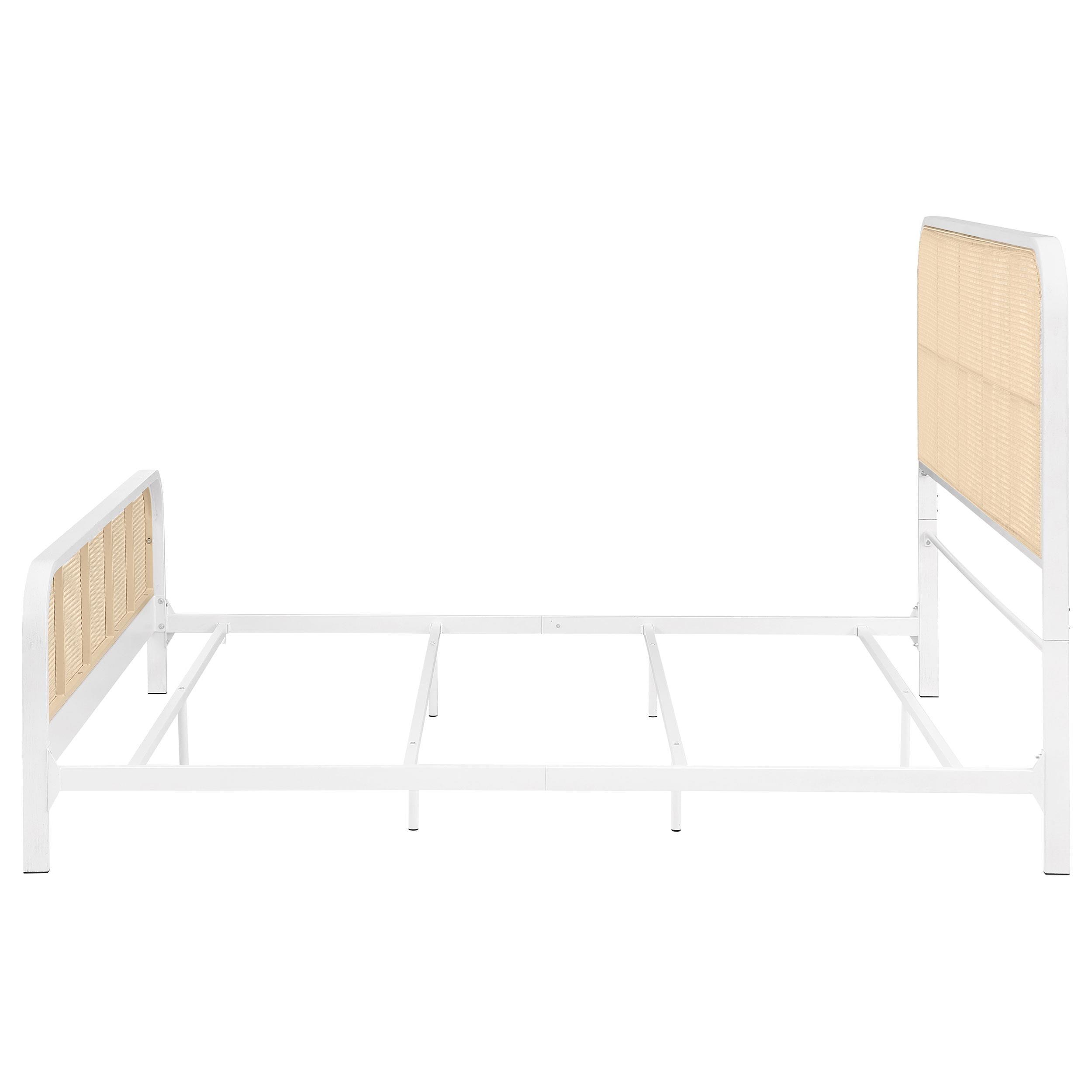  Size_King --  Lanewood 360251KE Open Cane Webbing Metal Eastern King Bed - White IMAGE 4