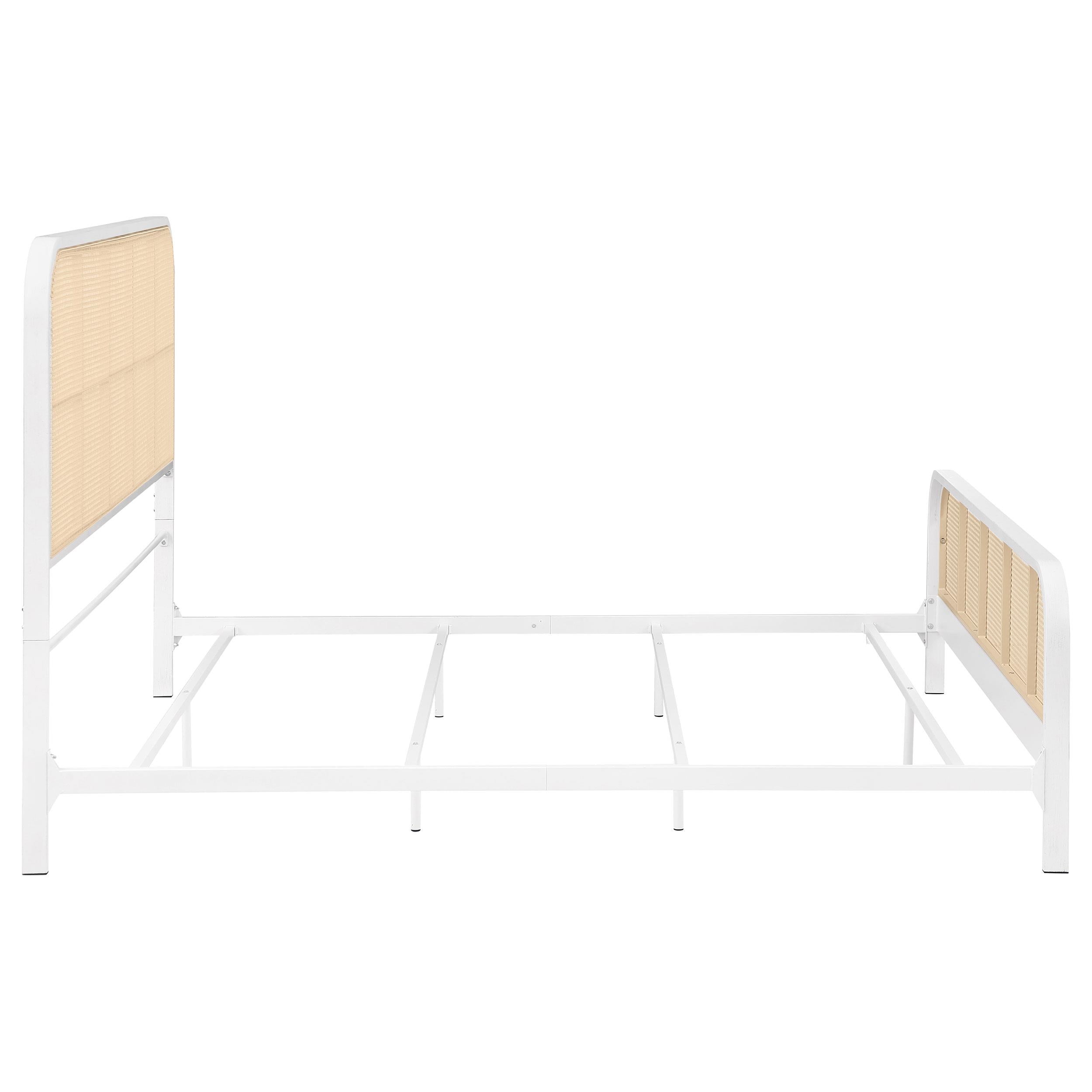  Size_King --  Lanewood 360251KE Open Cane Webbing Metal Eastern King Bed - White IMAGE 7
