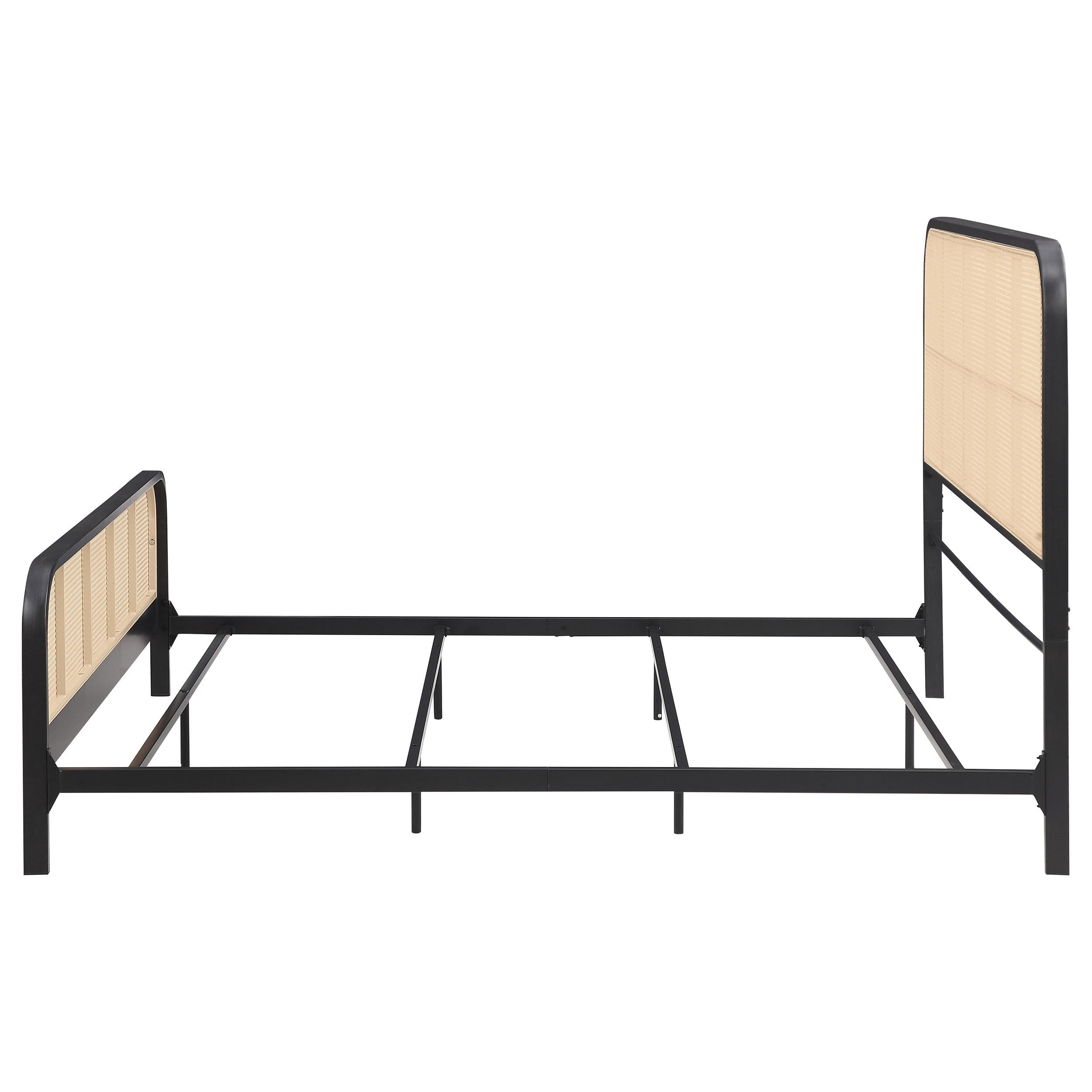  Size_King --  Lanewood 360250KE Open Cane Webbing Metal Eastern King Bed - Black IMAGE 4