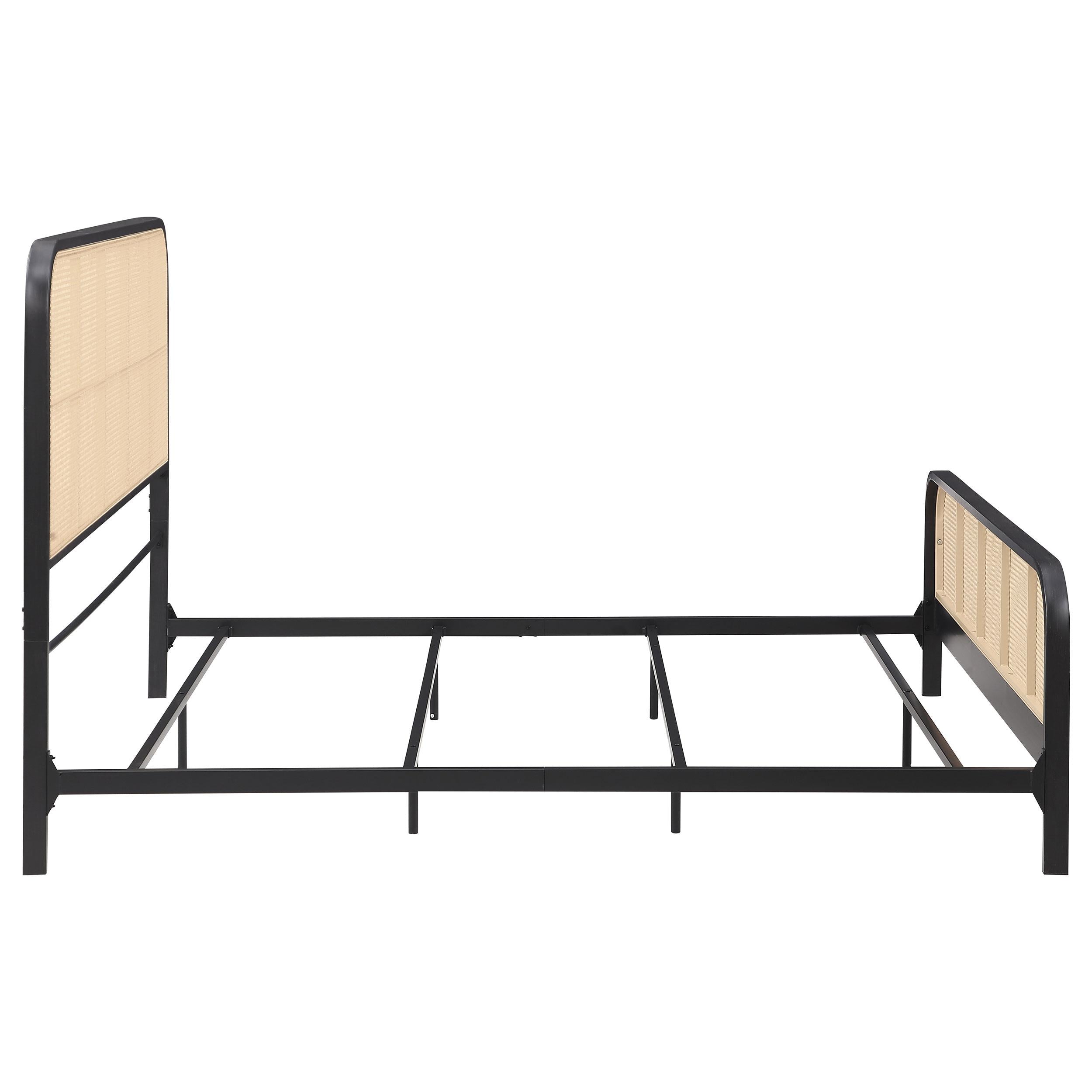  Size_King --  Lanewood 360250KE Open Cane Webbing Metal Eastern King Bed - Black IMAGE 7