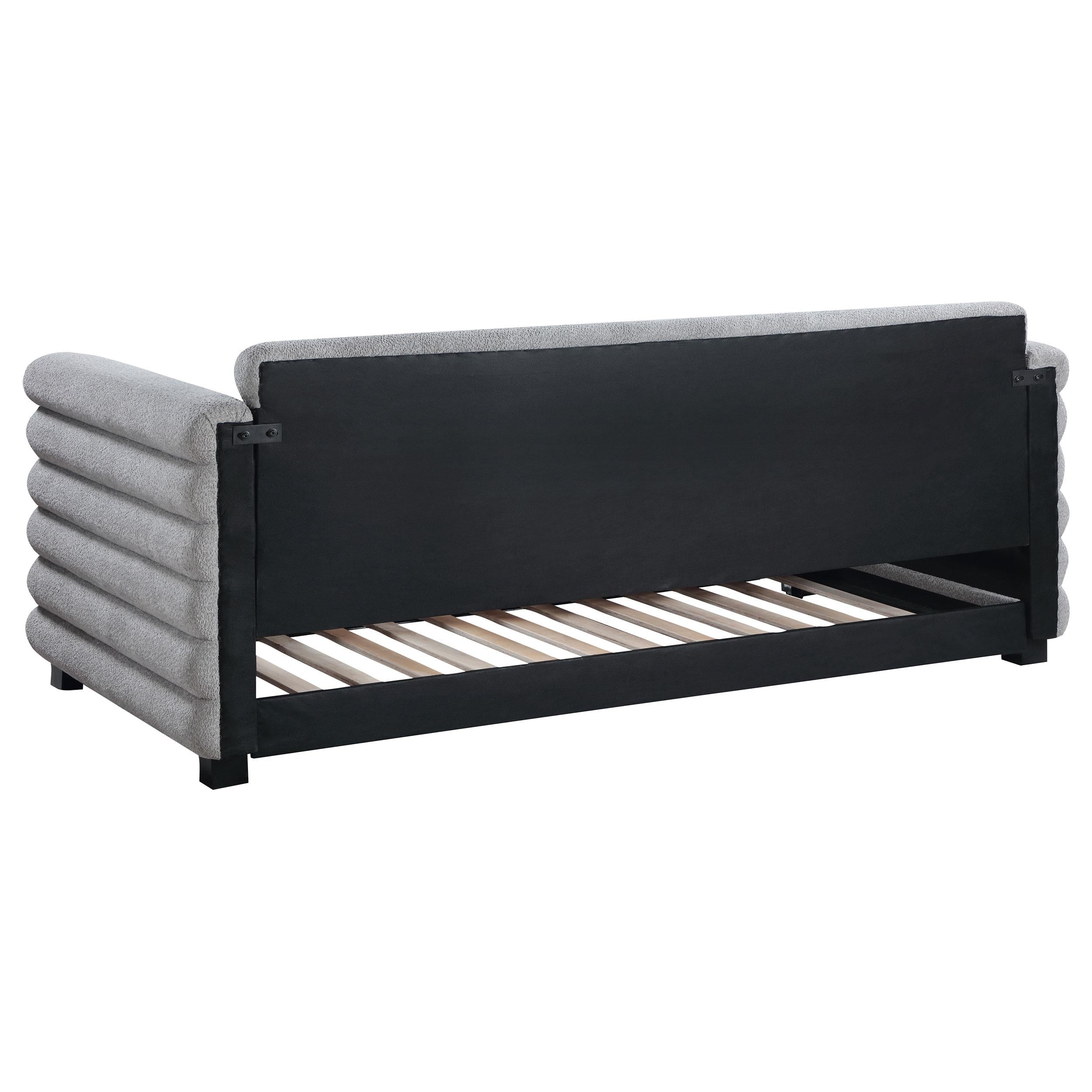  Coaster Furniture Patricia 300718 Boucle Upholstered Twin Day Bed with Trundle - Grey IMAGE 6