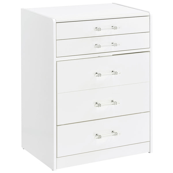 Coaster Furniture Danbury 930208 3-Drawer Makeup Vanity & Stool - Set White High Gloss