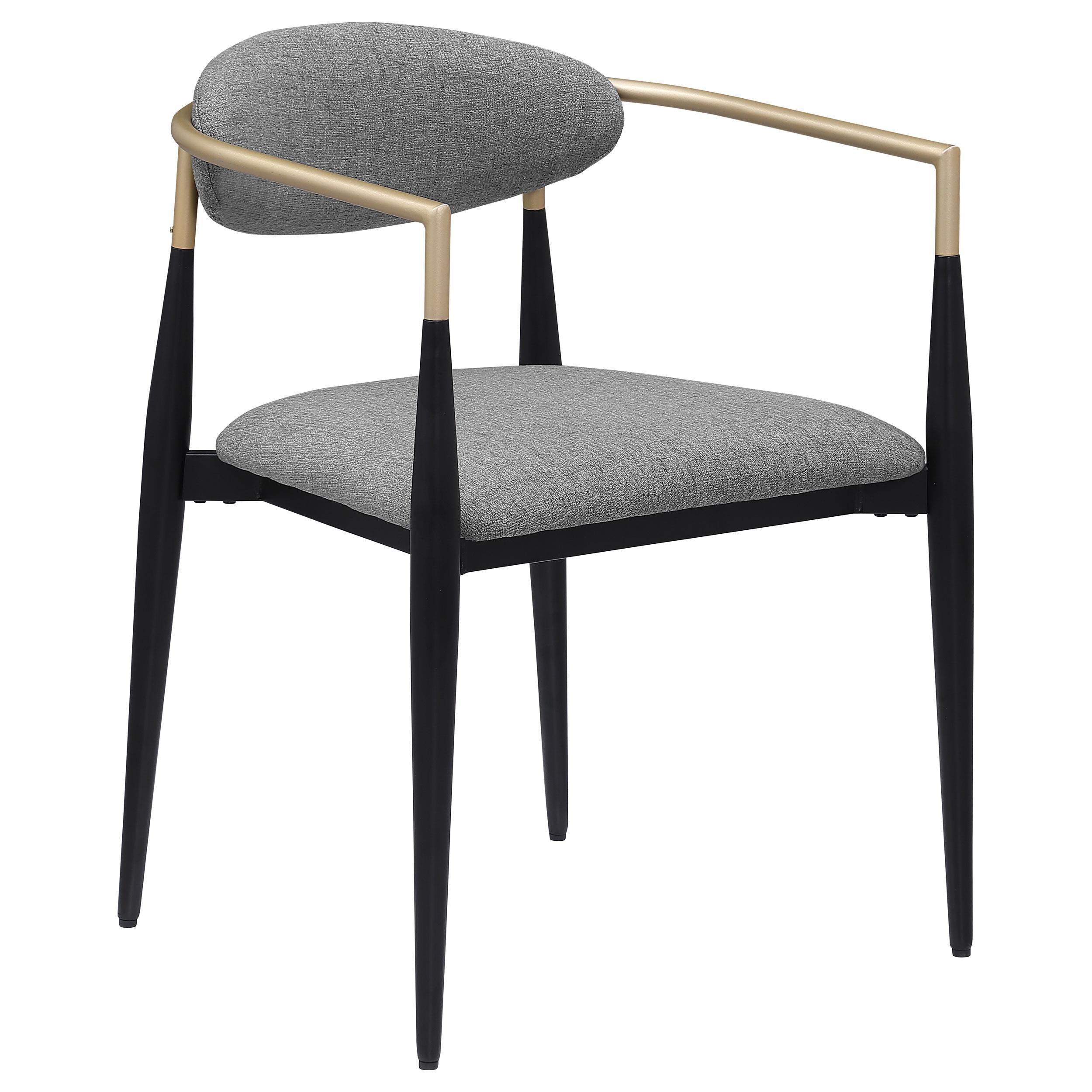 Coaster Furniture Alexis 182682 Fabric Upholstered Dining Arm Chair - Grey IMAGE 1