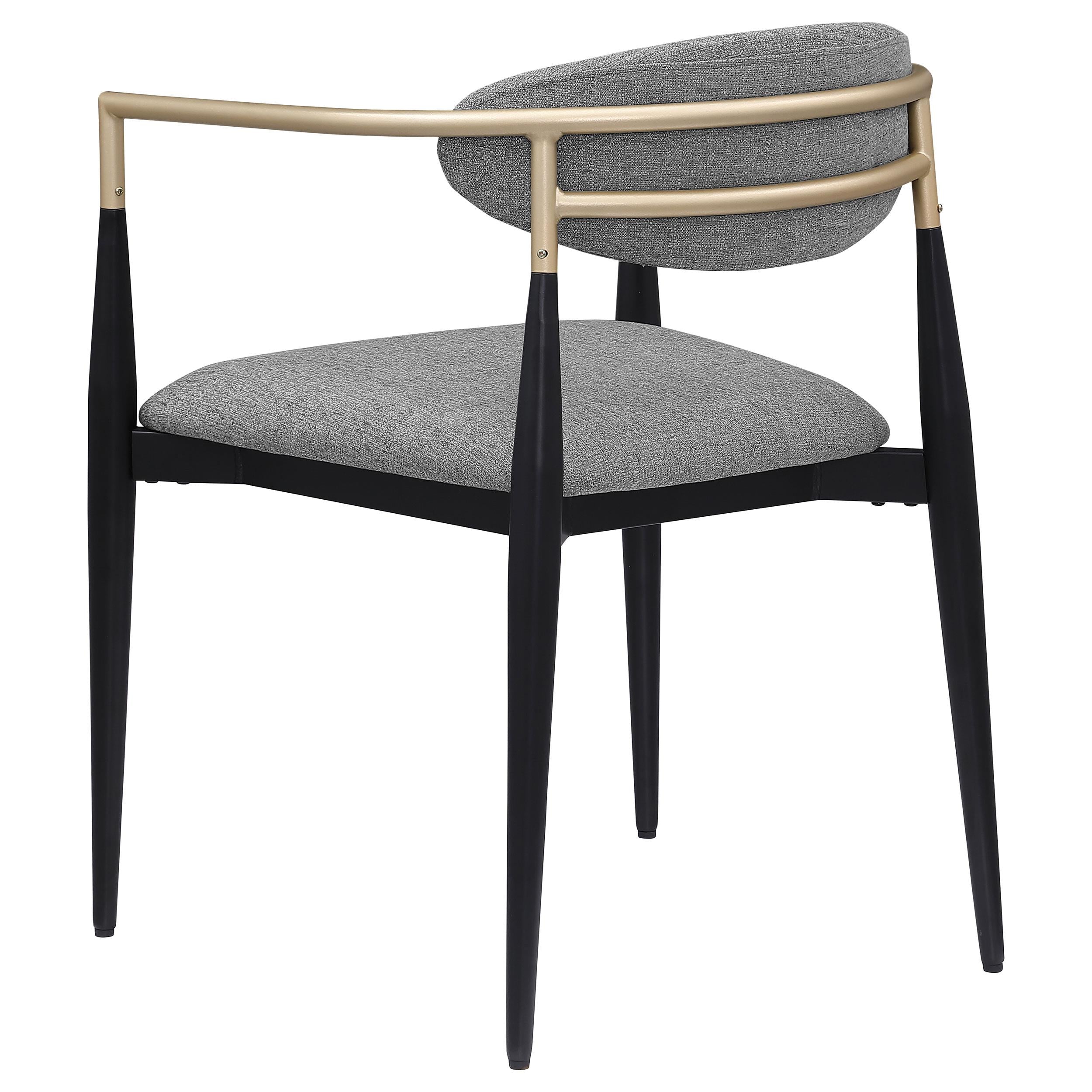  Coaster Furniture Alexis 182682 Fabric Upholstered Dining Arm Chair - Grey IMAGE 5