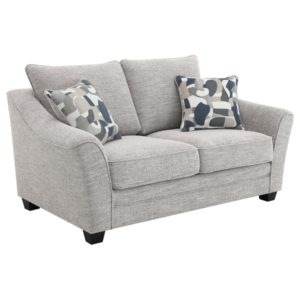 Coaster Furniture Tomkins 509672 Boucle Upholstered Loveseat - Light Grey