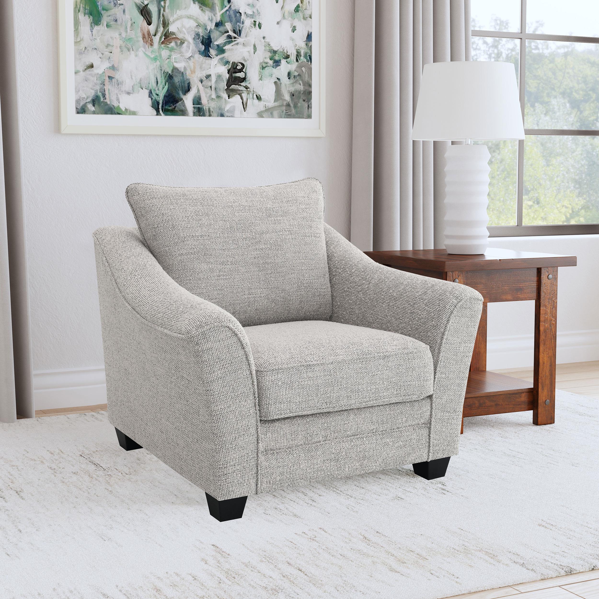  Coaster Furniture Tomkins 509673 Boucle Upholstered Chair - Light Grey IMAGE 8