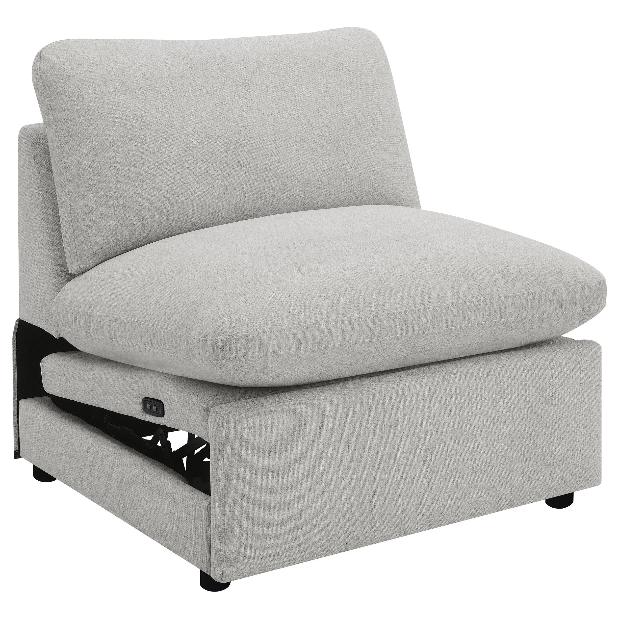  Coaster Furniture Collins 609560P 5 pc Modular Power Reclining Sectional - Grey IMAGE 4