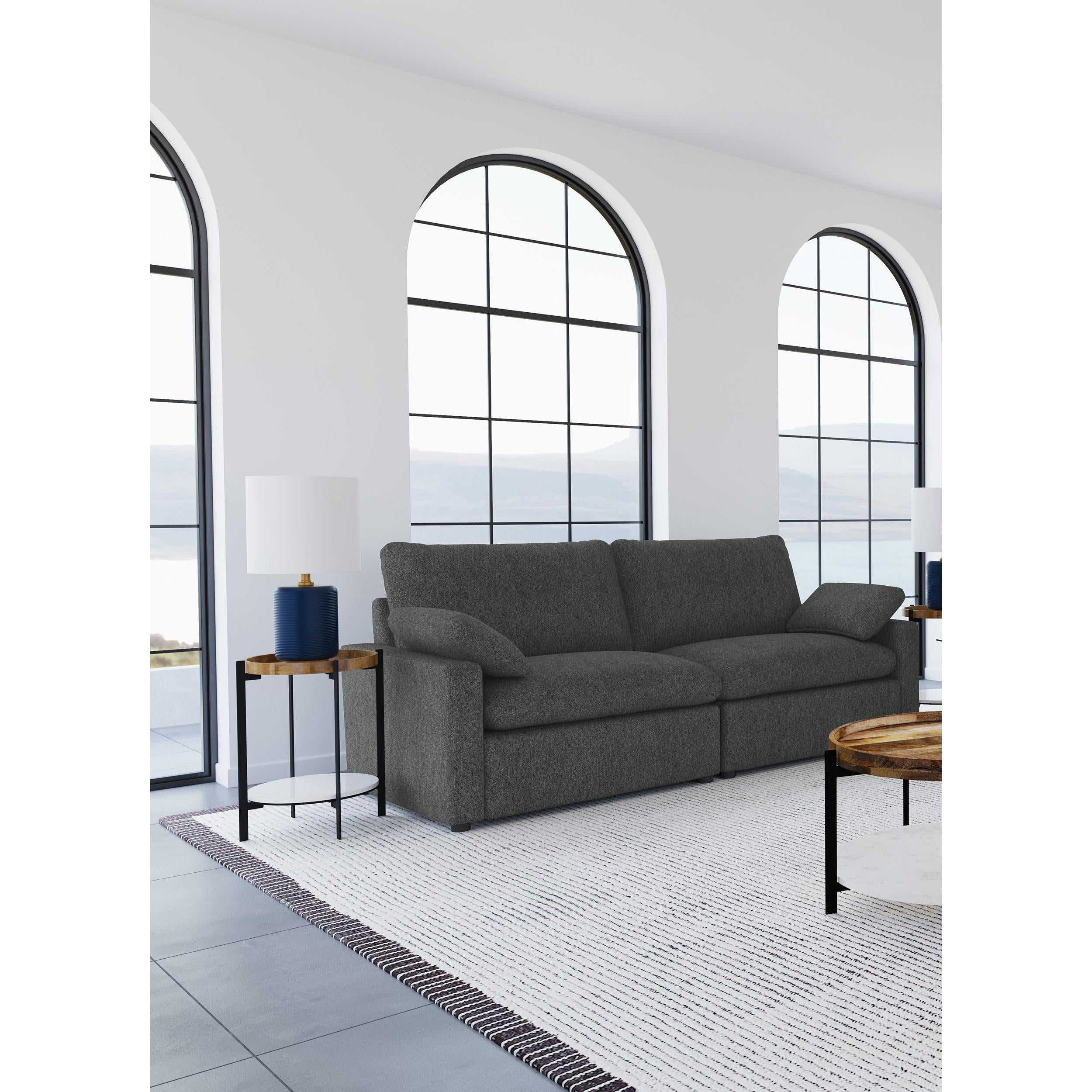  Coaster Furniture Collins 609532P Modular Power Loveseat - Dark Grey IMAGE 7