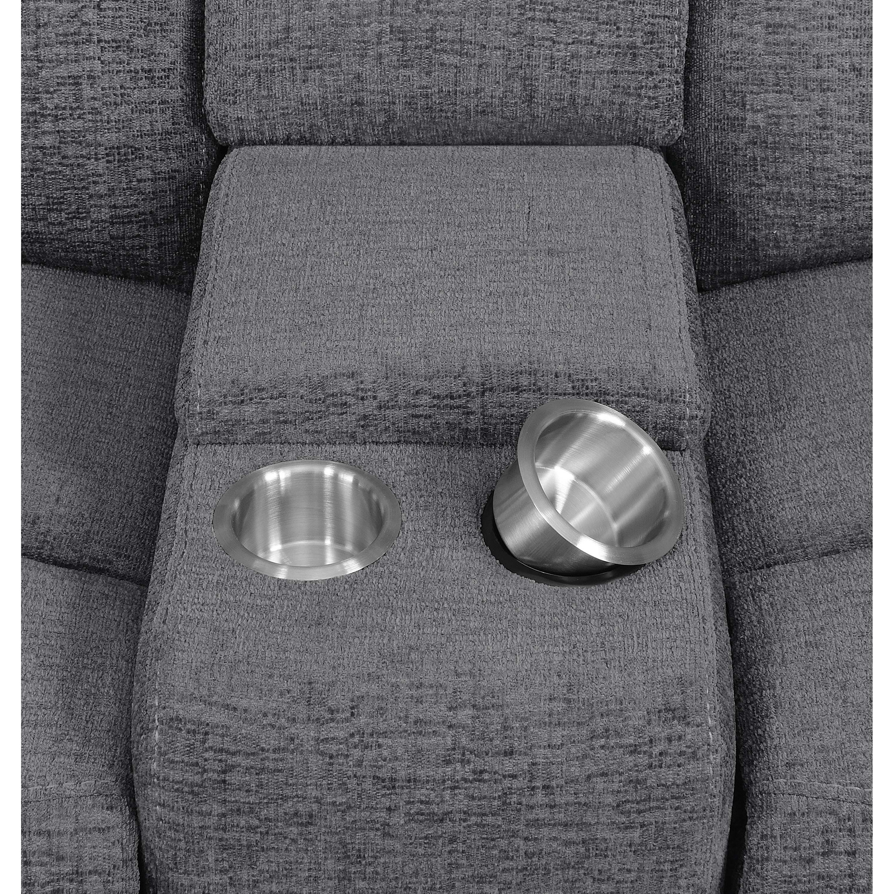 Coaster Furniture Bahrain 609540P 6 pc Modular Power Reclining Sectional - Charcoal IMAGE 12