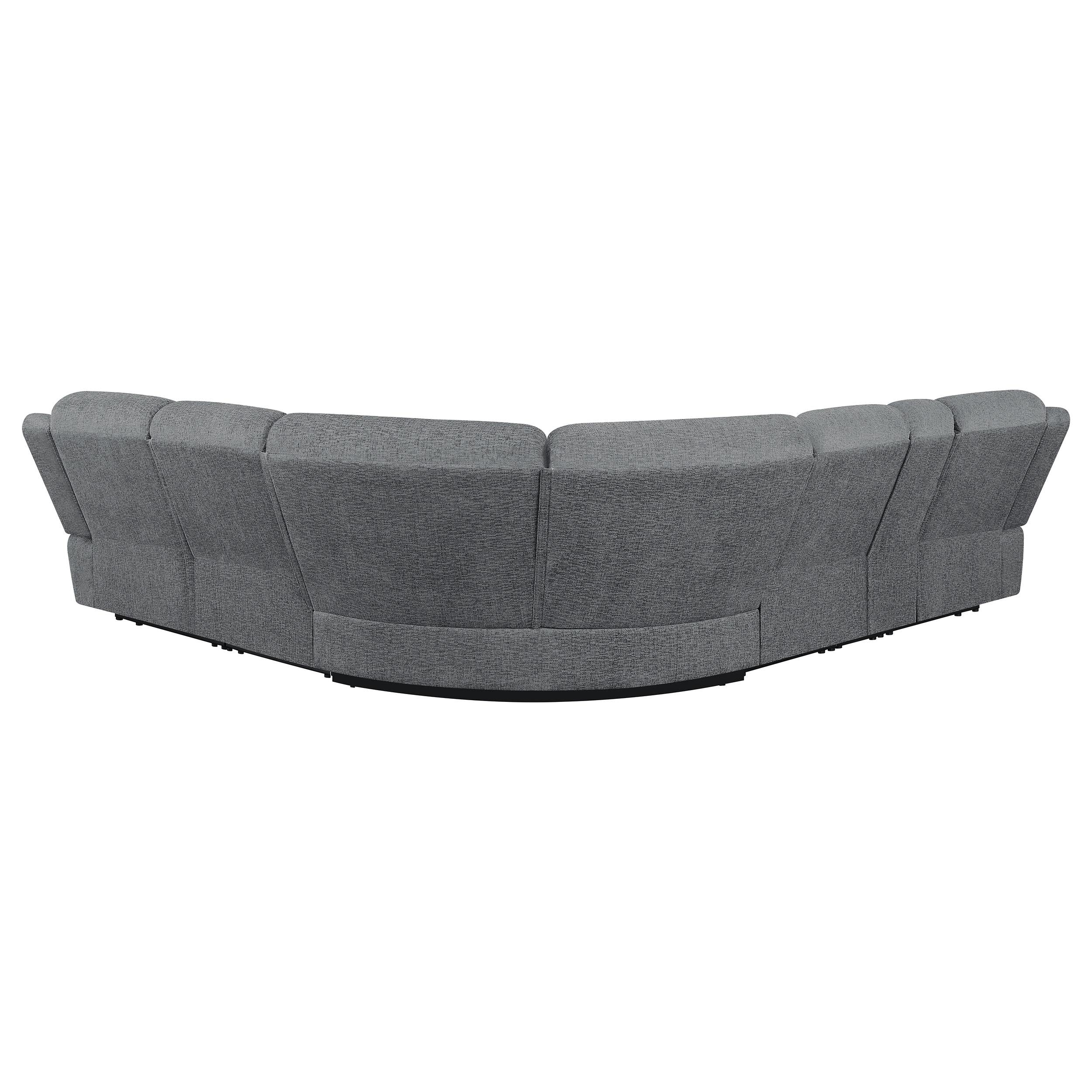  Coaster Furniture Bahrain 609540 6 pc Modular Reclining Sectional Sofa - Charcoal IMAGE 4