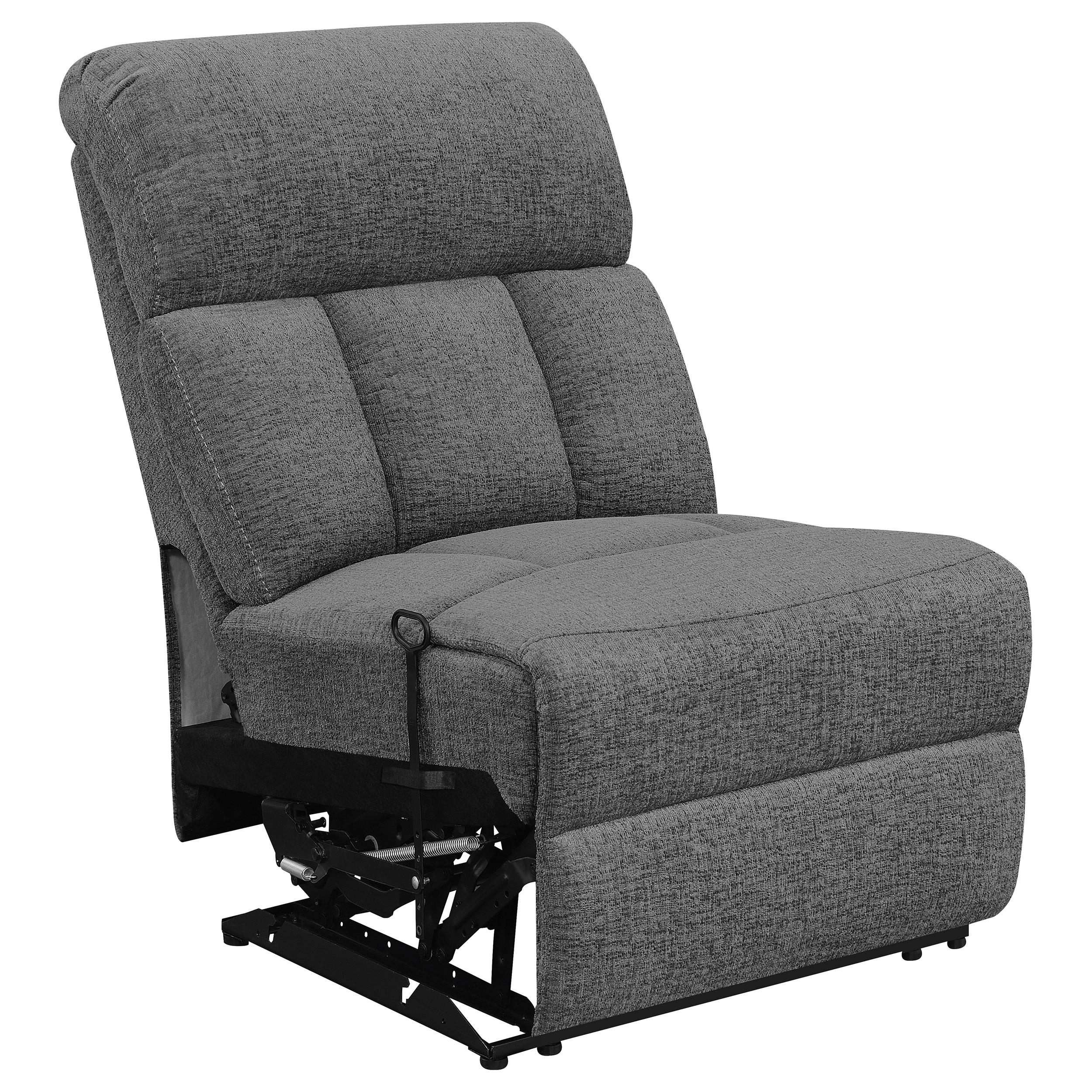  Coaster Furniture Bahrain 609541T 5-piece Upholstered Home Theater Seating - Charcoal IMAGE 6