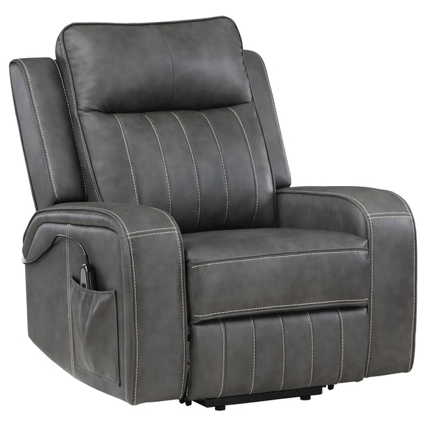 Coaster Furniture Raelynn 603194P Upholstered Power Lift Recliner Chair - Grey