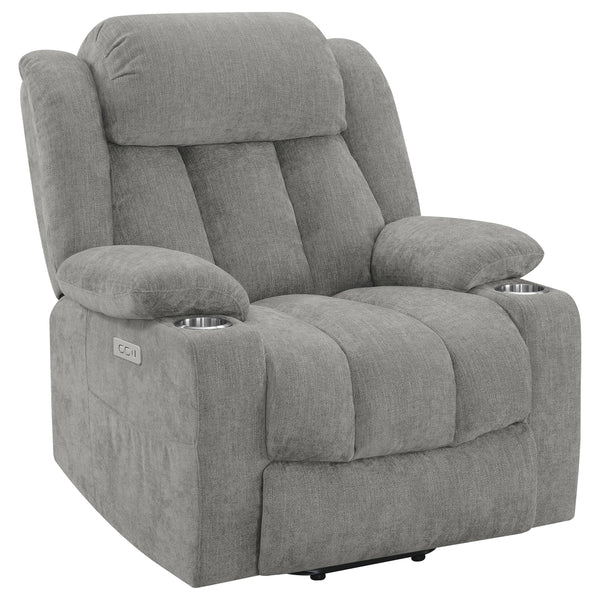 Coaster Furniture Houston 602284P Upholstered Power Lift Recliner - Grey