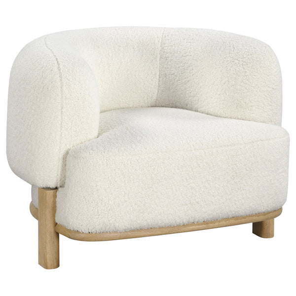 Coaster Furniture Lawler 903169 Upholstered Barrel Back Accent Chair - Ivory