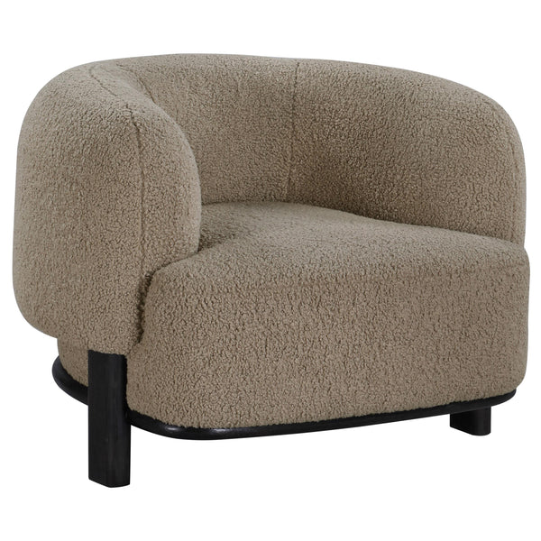 Coaster Furniture Lawler 903170 Upholstered Barrel Back Accent Chair - Mushroom