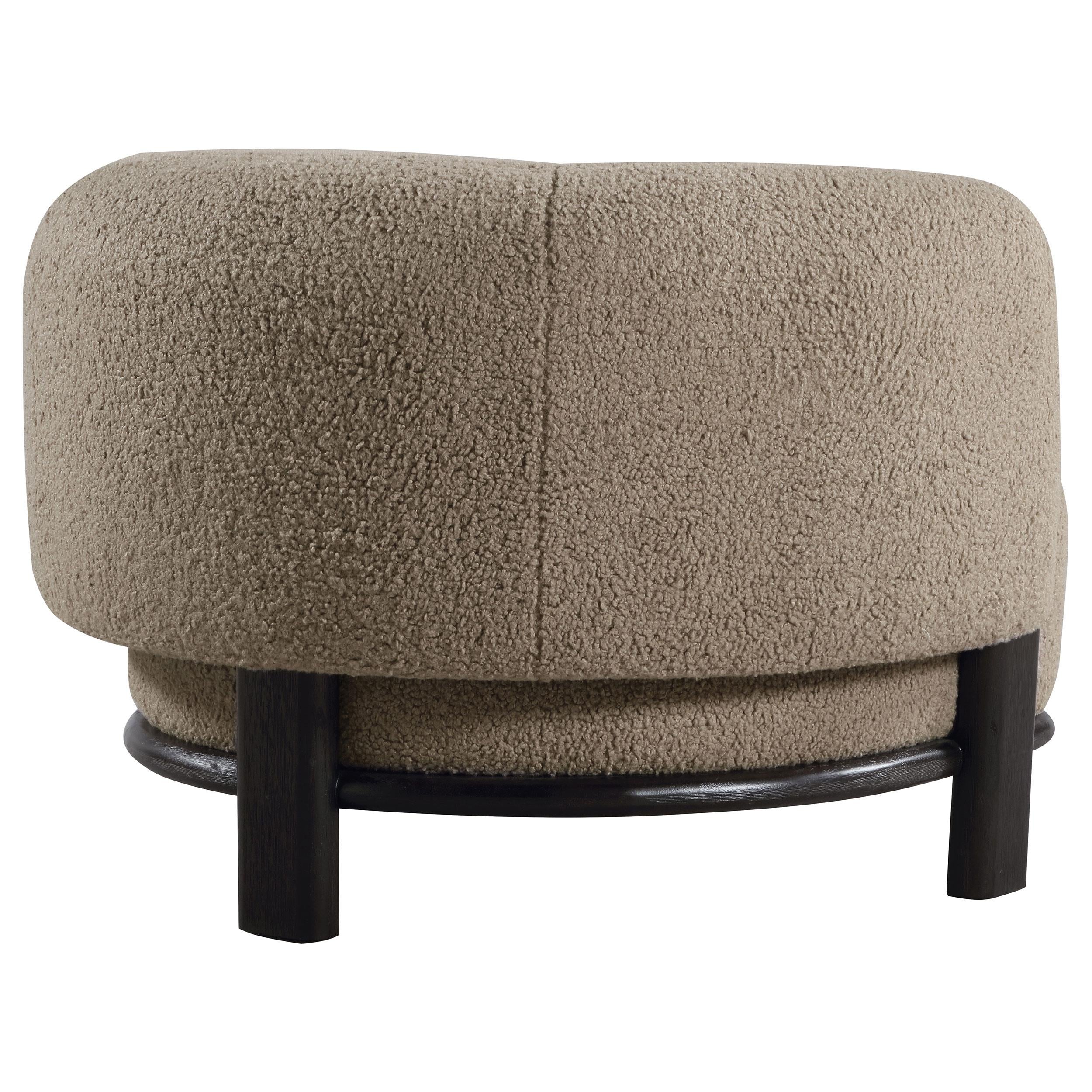  Coaster Furniture Lawler 903170 Upholstered Barrel Back Accent Chair - Mushroom IMAGE 7