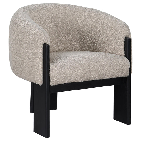 Coaster Furniture Valdez 903165 Boucle Upholstered Barrel Back Accent Chair - Beige