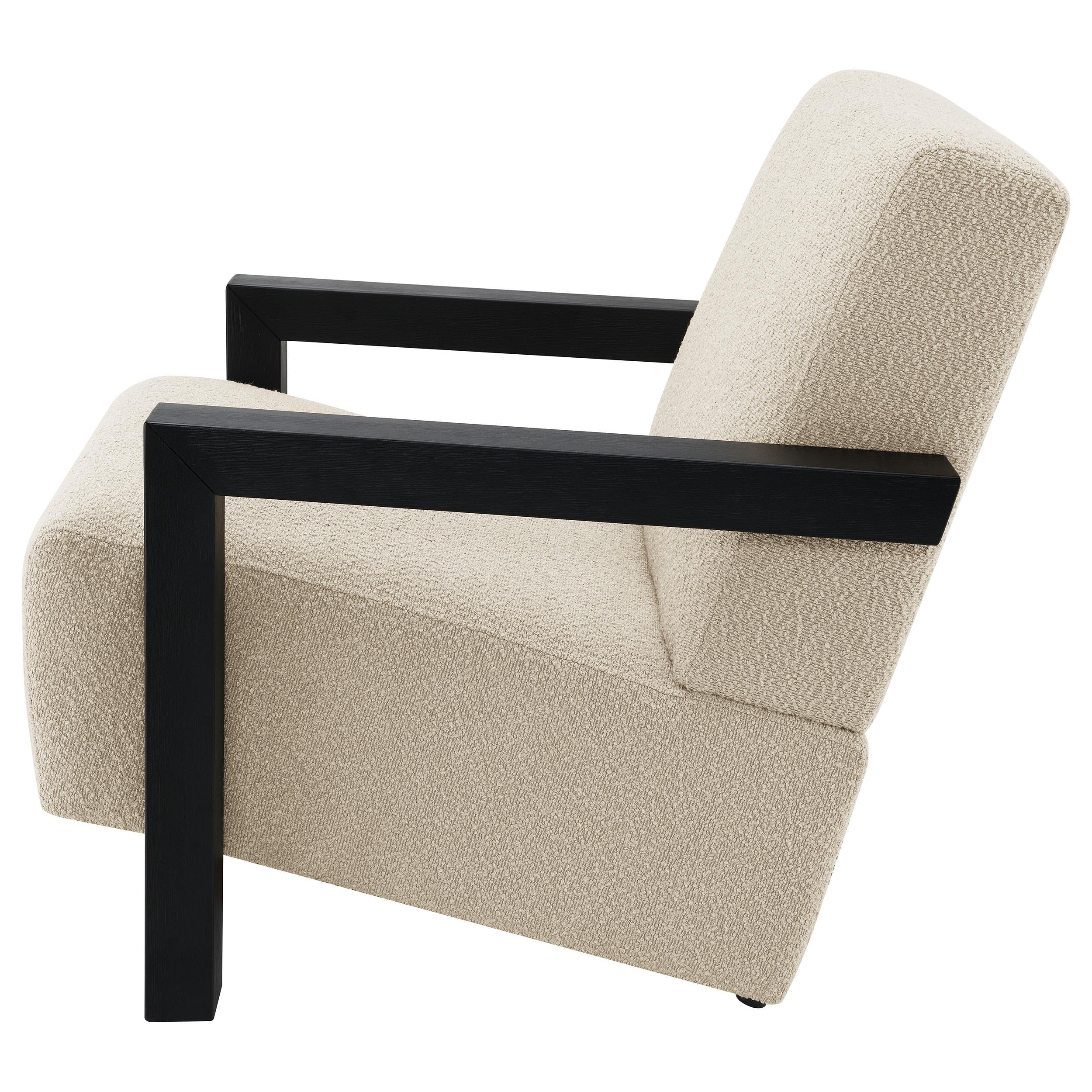  Coaster Furniture Fitzroy 903095 Boucle Upholstered Accent Arm Chair - Latte IMAGE 4