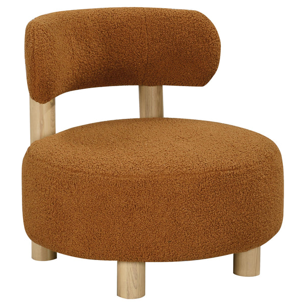 Coaster Furniture Zonie 903167 Boucle Upholstered Barrel Back Accent Chair - Orange