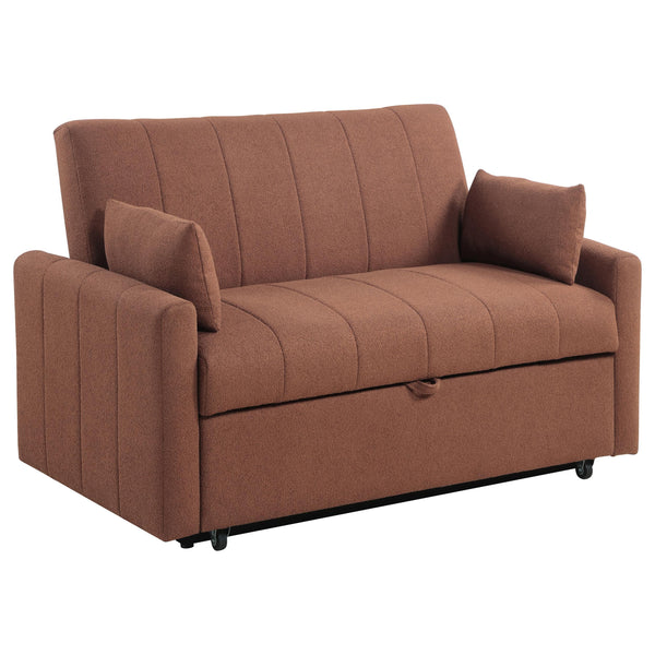 Coaster Furniture Portland 350145 Boucle Upholstered Sleeper Sofa Bed - Copper