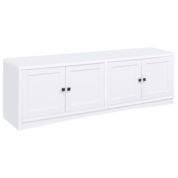 Coaster Furniture Laughlin 724113 4-door Engineered Wood 78-inch TV Stand - White