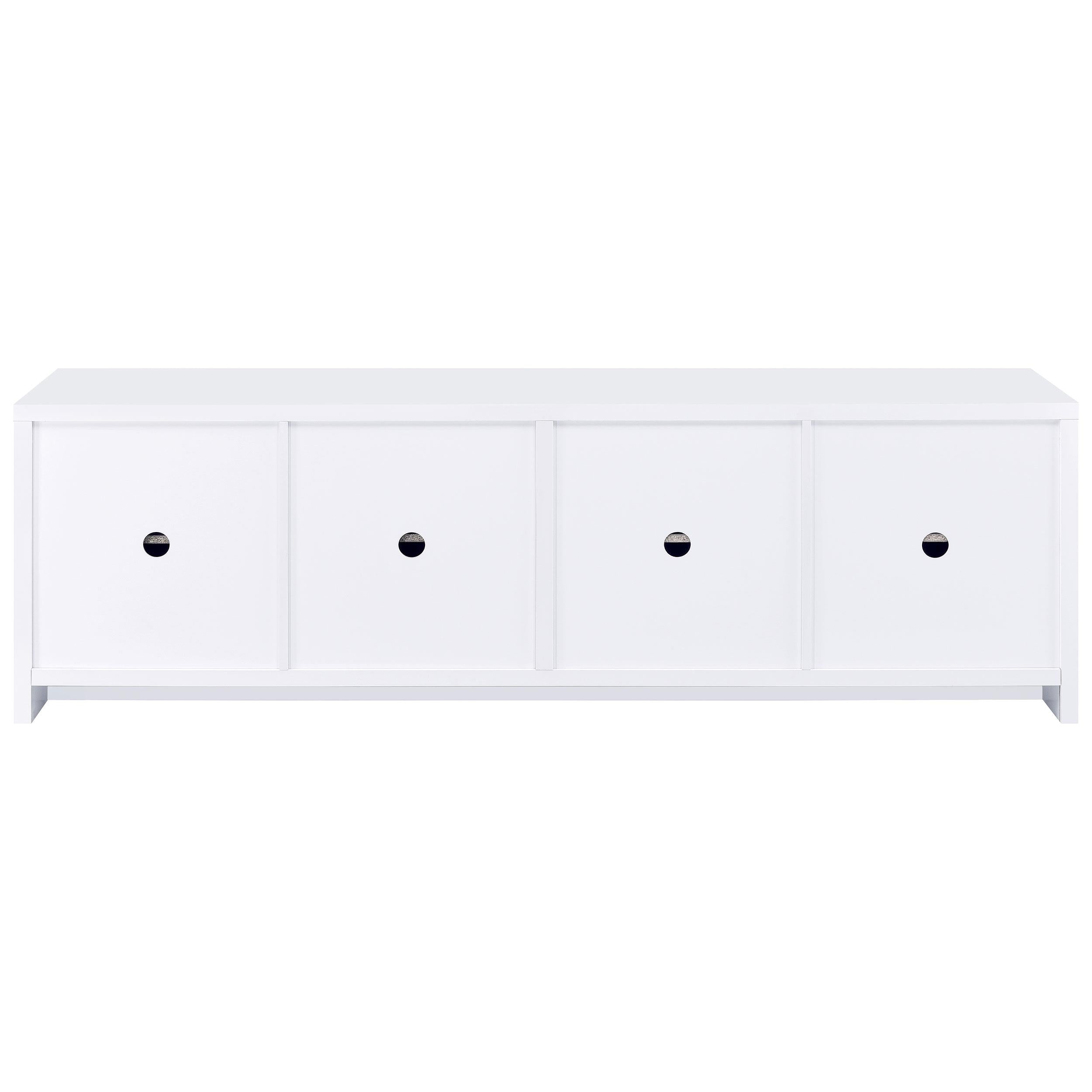  Coaster Furniture Laughlin 724113 4-door Engineered Wood 78-inch TV Stand - White IMAGE 7