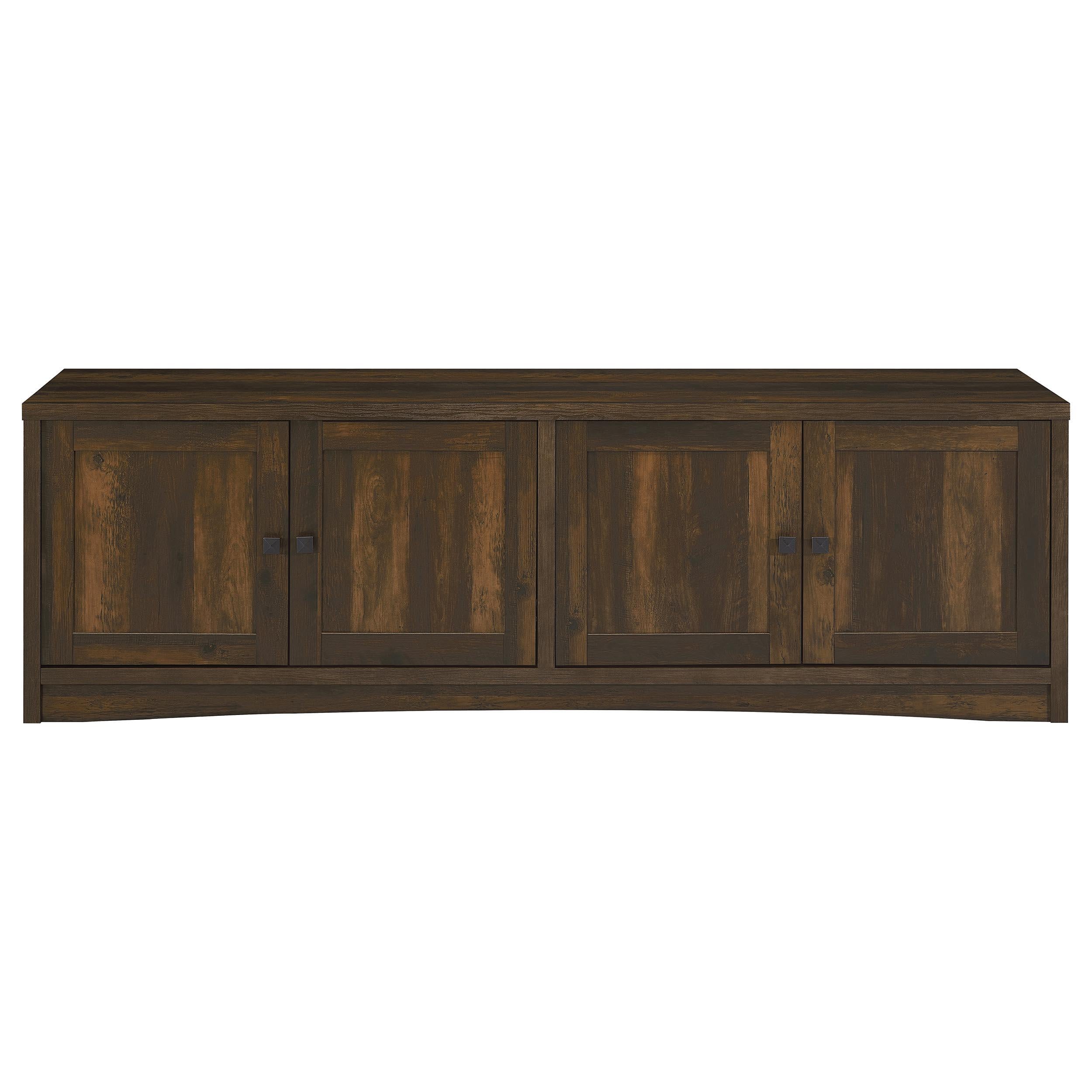  Coaster Furniture Laughlin 724123 4-door Engineered Wood 78-inch TV Stand - Dark Pine IMAGE 3