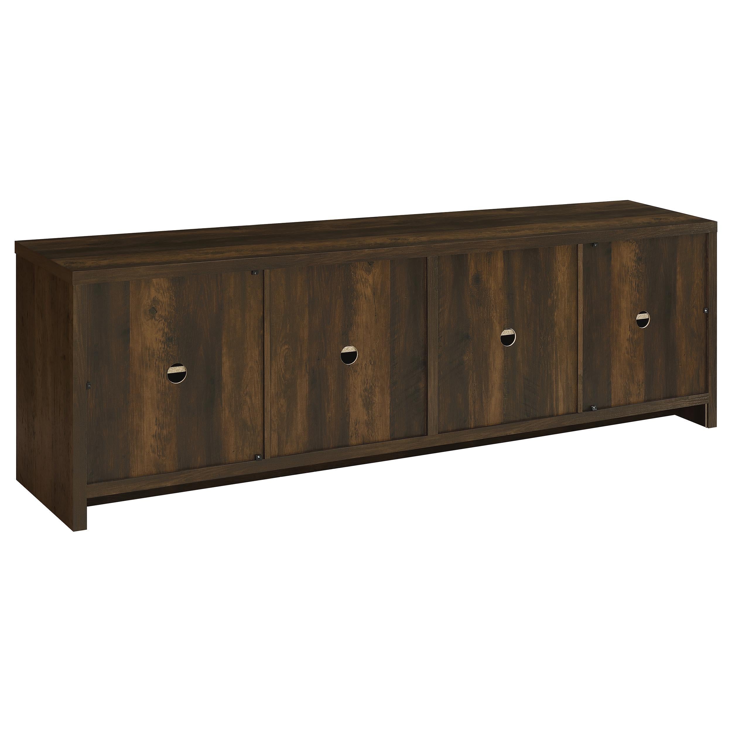  Coaster Furniture Laughlin 724123 4-door Engineered Wood 78-inch TV Stand - Dark Pine IMAGE 6