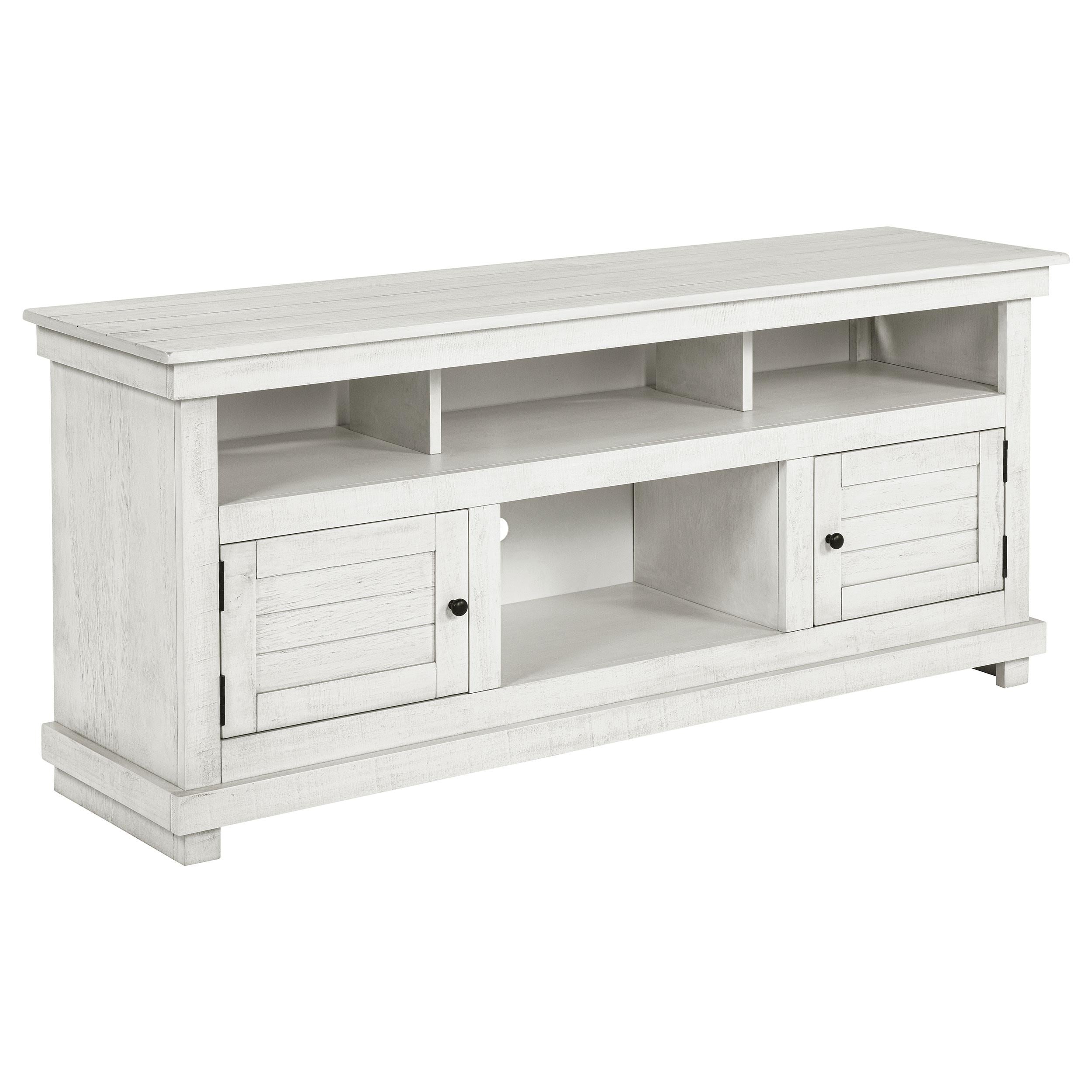  Coaster Furniture Payne 710052 60-inch TV Stand Media Console - Distressed White IMAGE 1