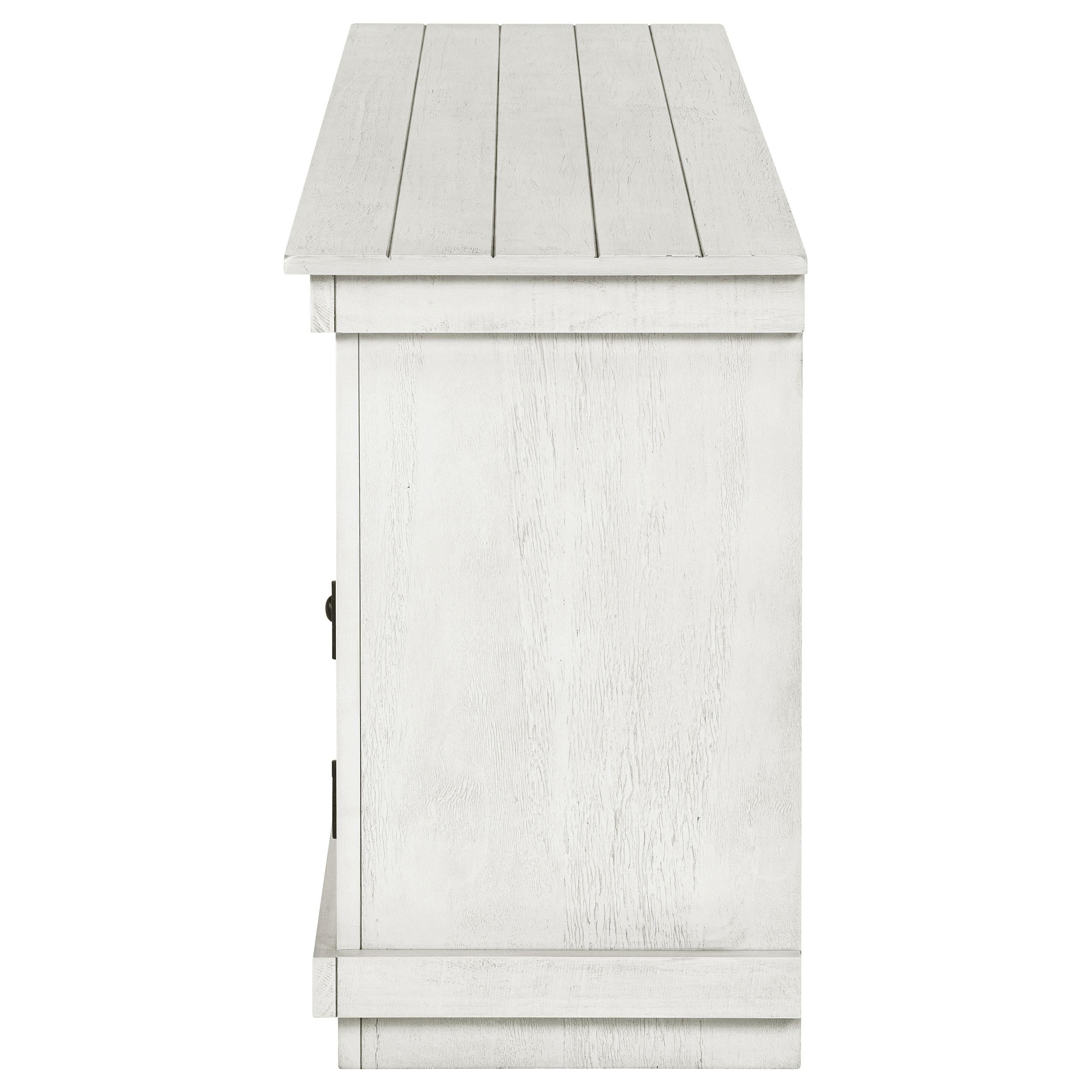  Coaster Furniture Payne 710052 60-inch TV Stand Media Console - Distressed White IMAGE 5