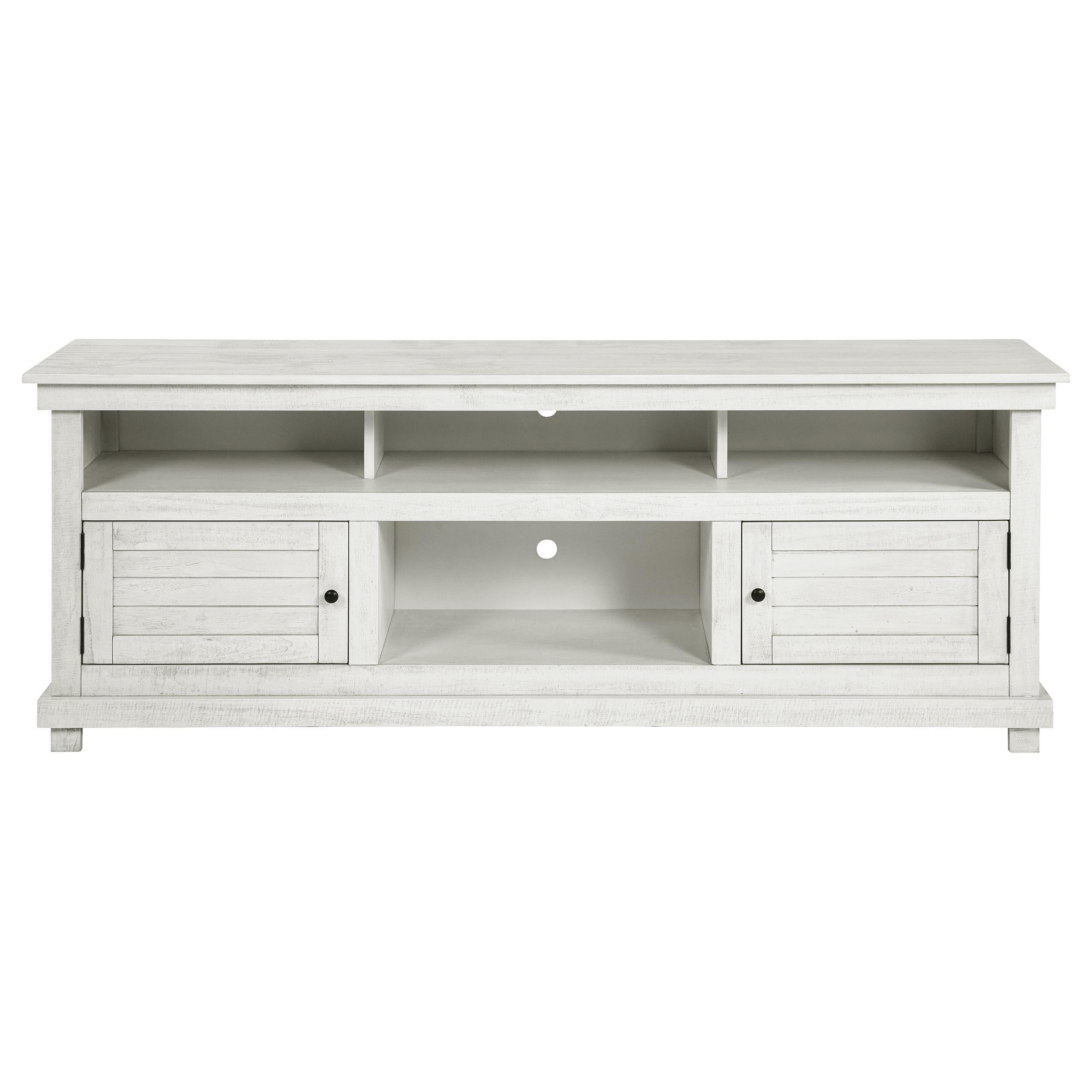  Coaster Furniture Payne 710053 70-inch TV Stand Media Console - Distressed White IMAGE 2