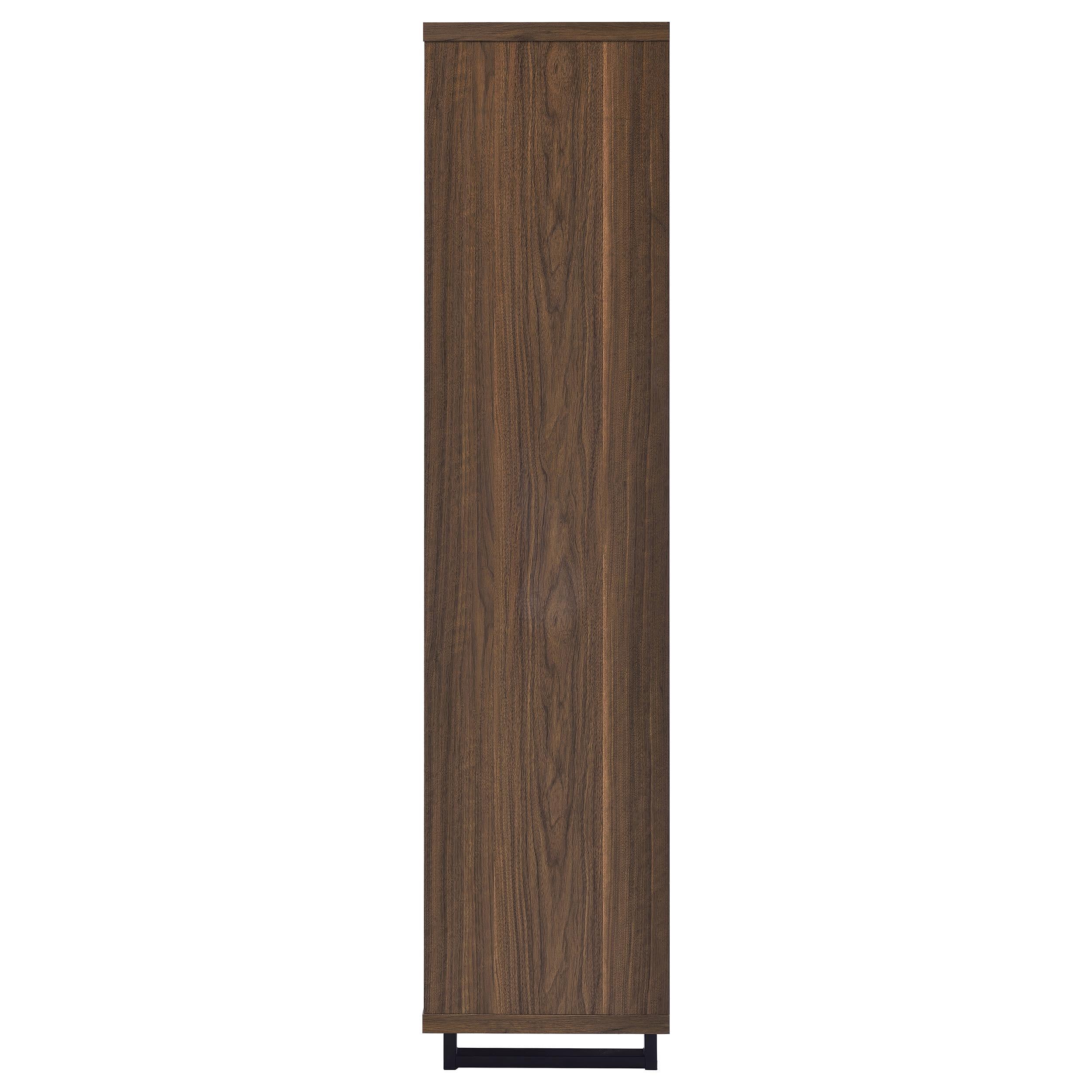  Coaster Furniture Maddox 801863 71-inch 3-shelf Cabinet Bookcase - Walnut IMAGE 5